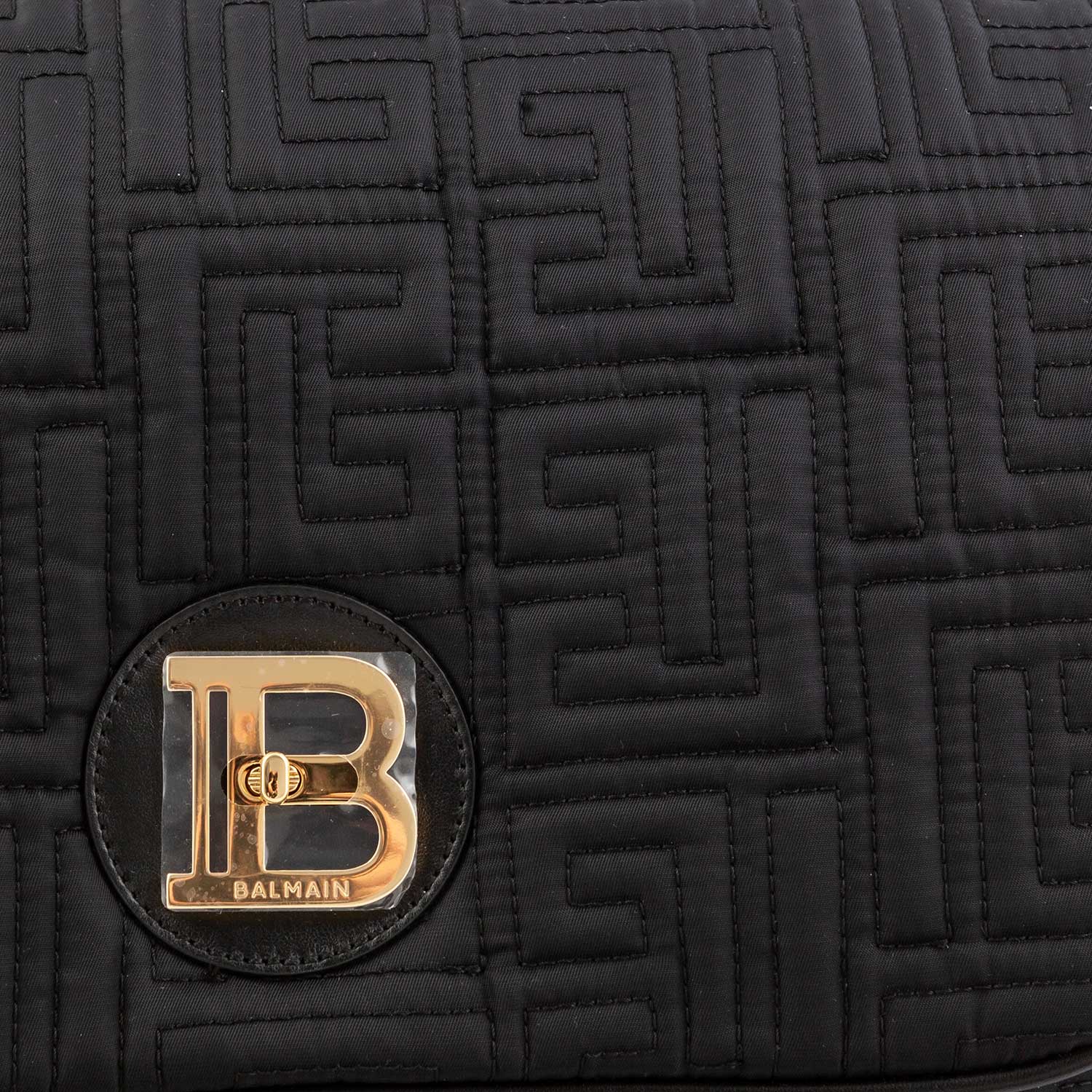 BORSA MAMMA NERA TRAPUNTATA CON MONOGRAMMA ORO - annameglio.com abbigliamento moda