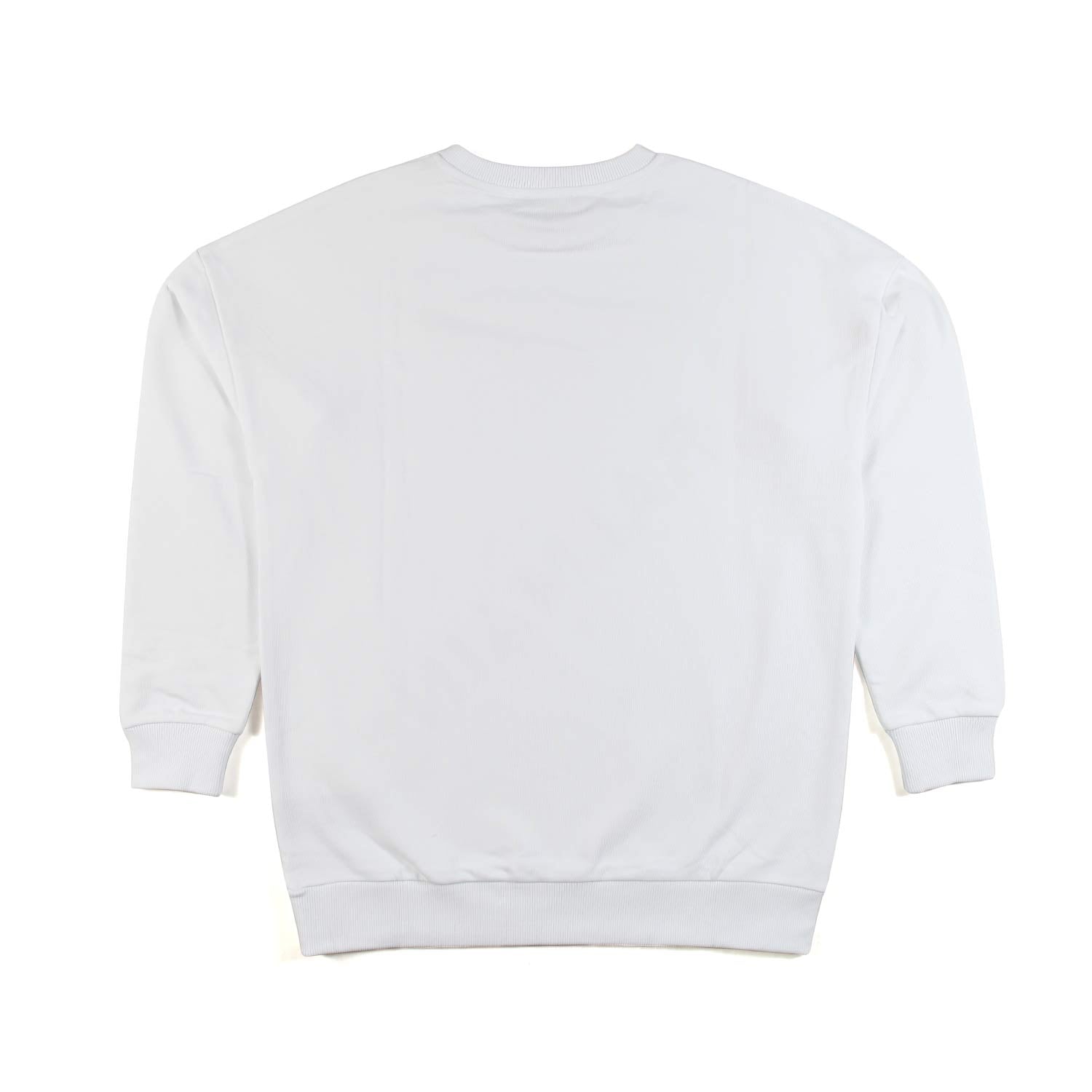 FELPA OVER BIANCA CON LOGO ORO E NERO - annameglio.com abbigliamento moda