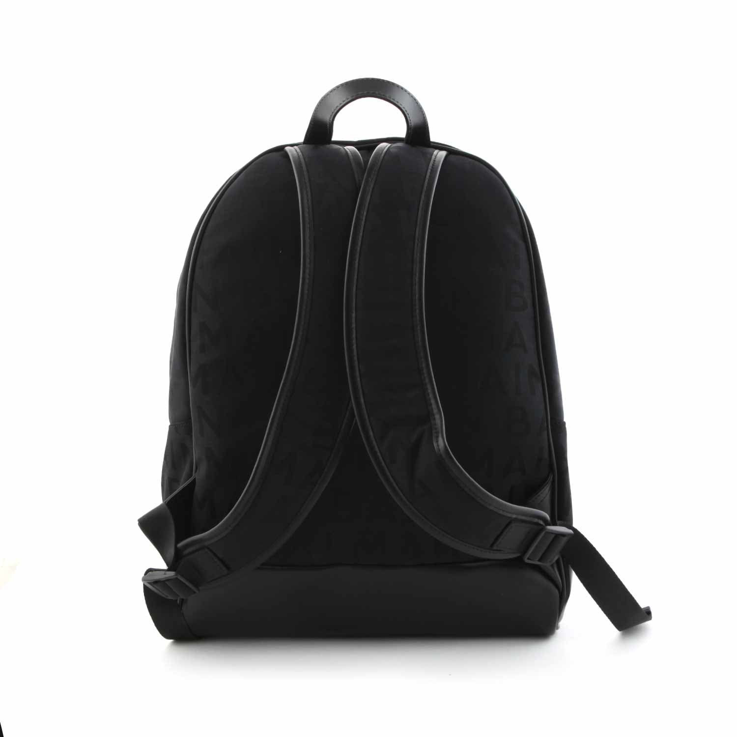 ZAINO NERO CON LOGHI TONO SU TONO - annameglio.com abbigliamento moda