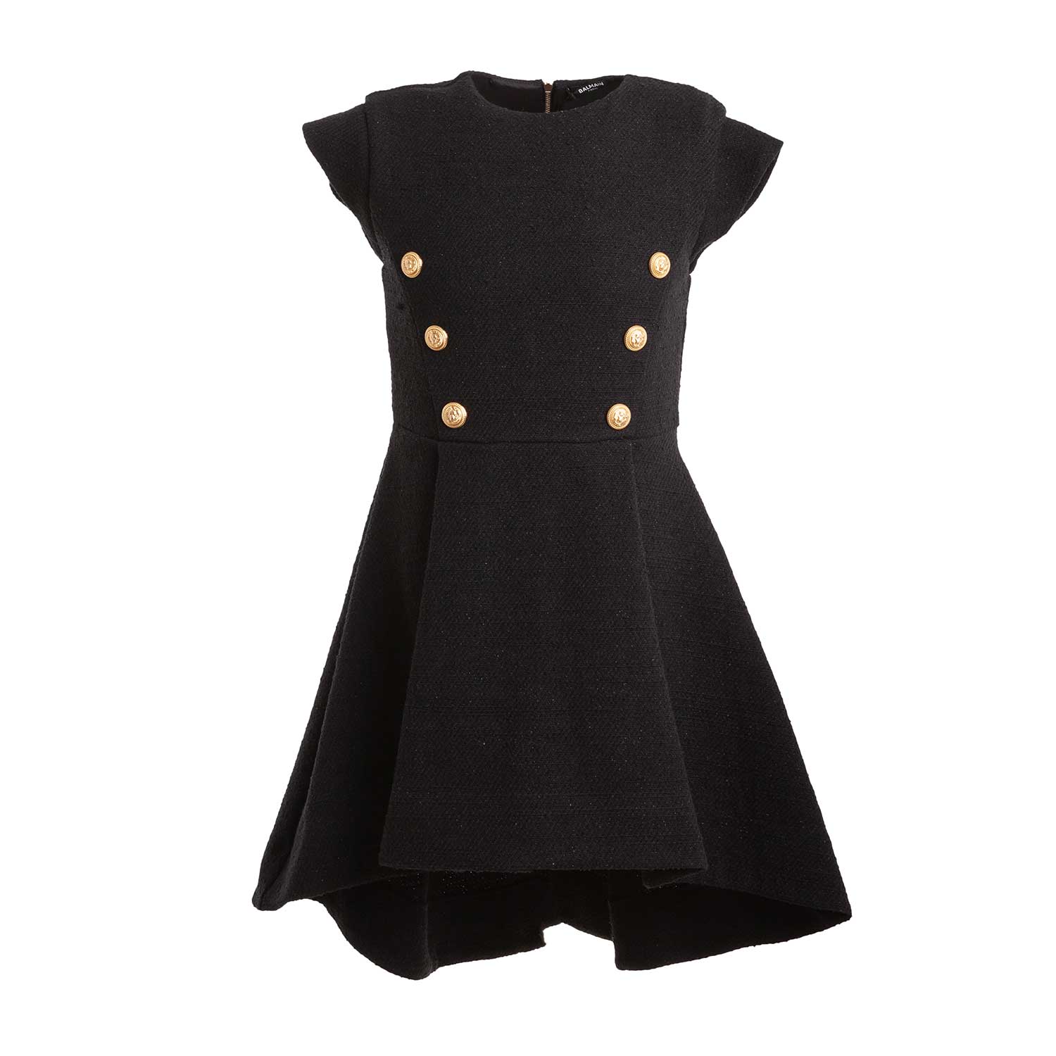 ABITO NERO CON BOTTONI ORO BAMBINA E TEENAGER - annameglio.com abbigliamento moda