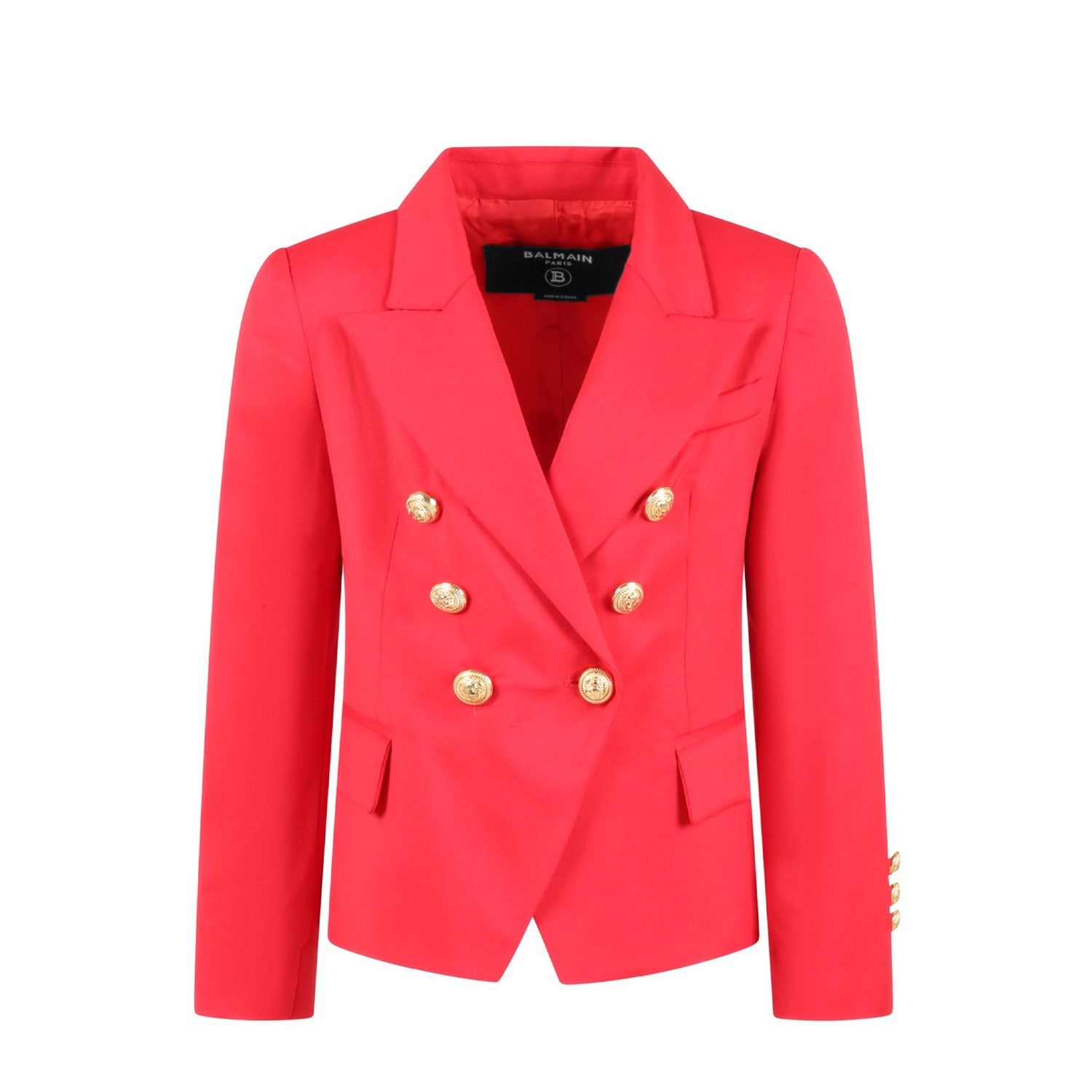 BLAZER ROSSO CON BOTTONI ORO BAMBINA E TEENAGER - annameglio.com abbigliamento moda