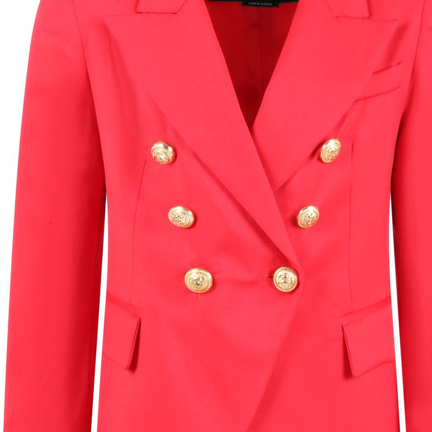 BLAZER ROSSO CON BOTTONI ORO BAMBINA E TEENAGER - annameglio.com abbigliamento moda
