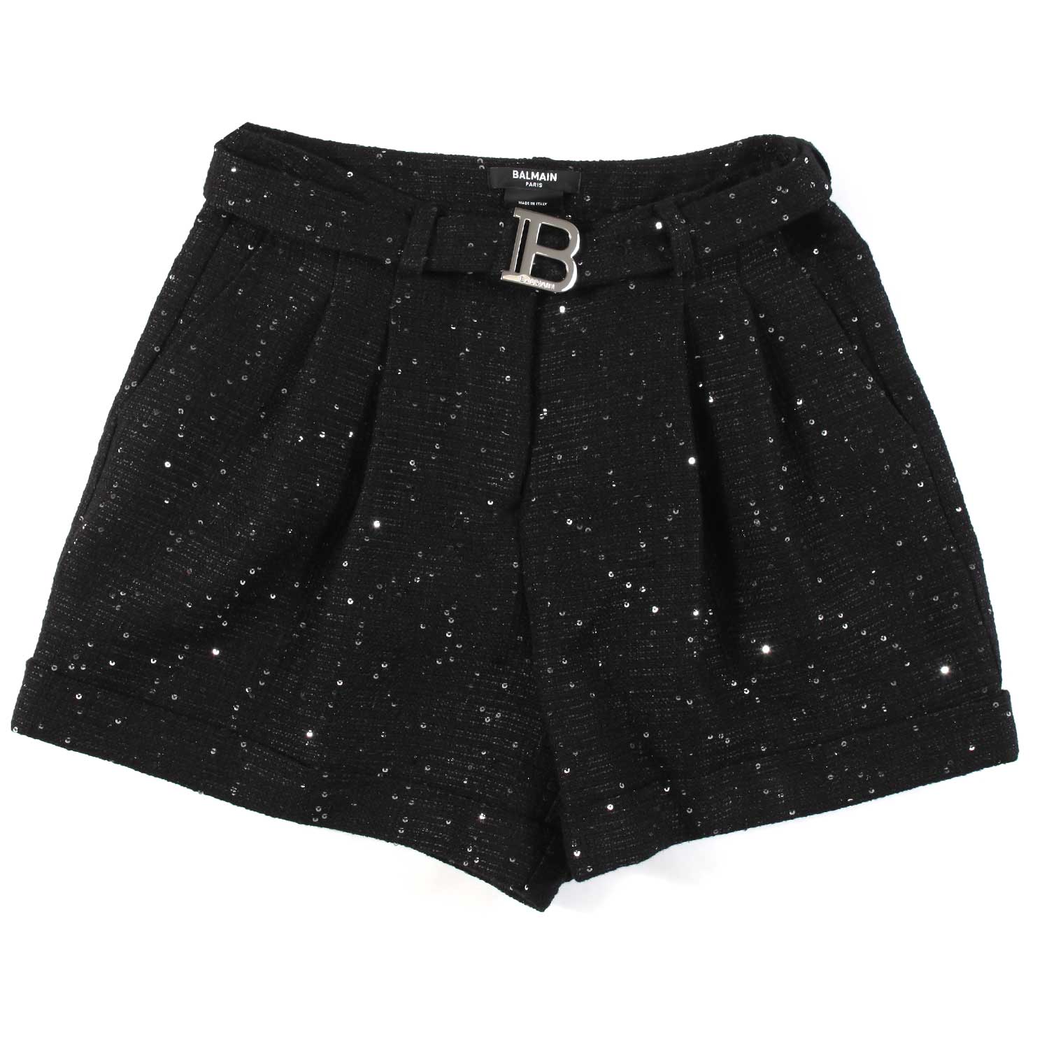 SHORTS NERI CON PAILLETTES BAMBINA E TEEN - annameglio.com abbigliamento moda