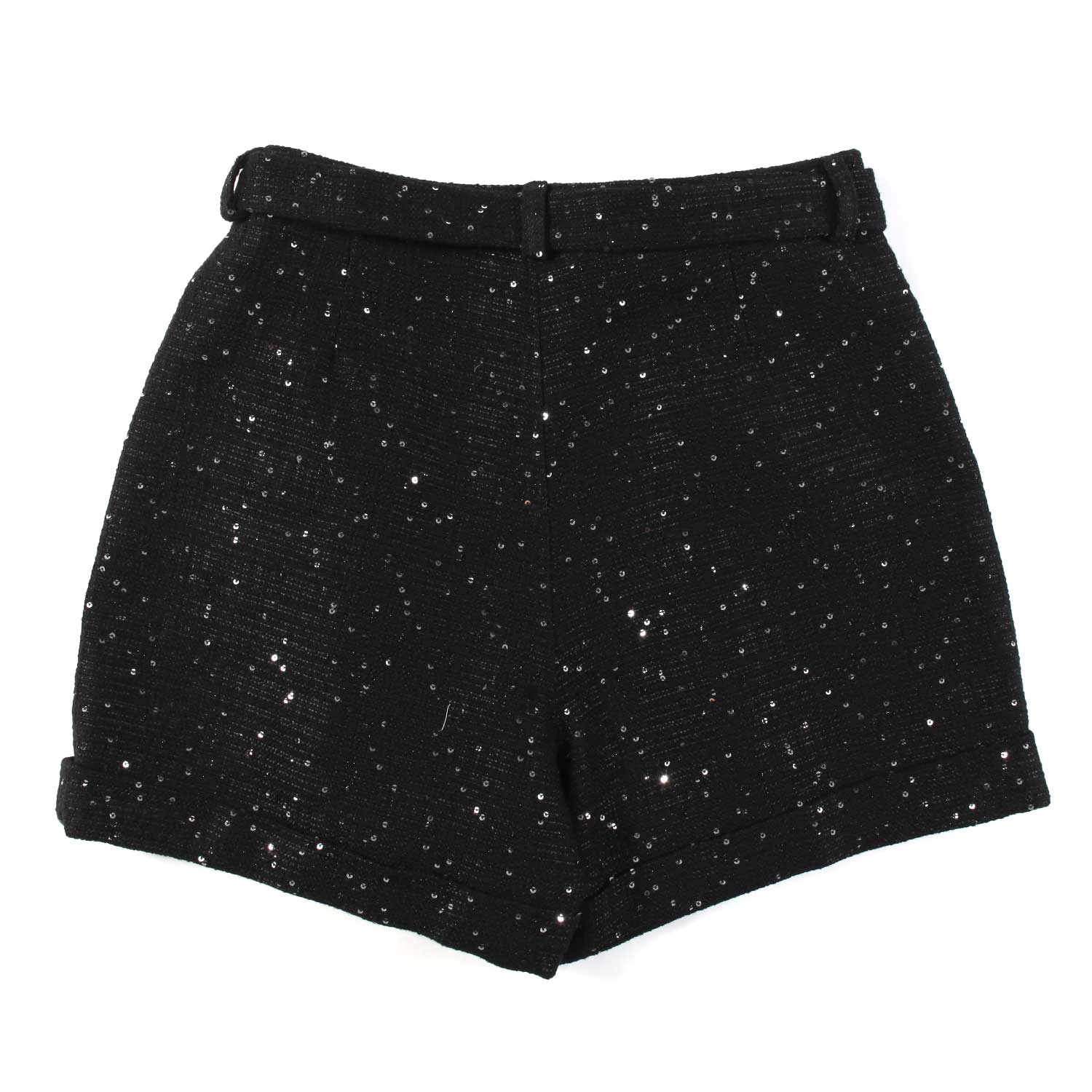 SHORTS NERI CON PAILLETTES BAMBINA E TEEN - annameglio.com abbigliamento moda
