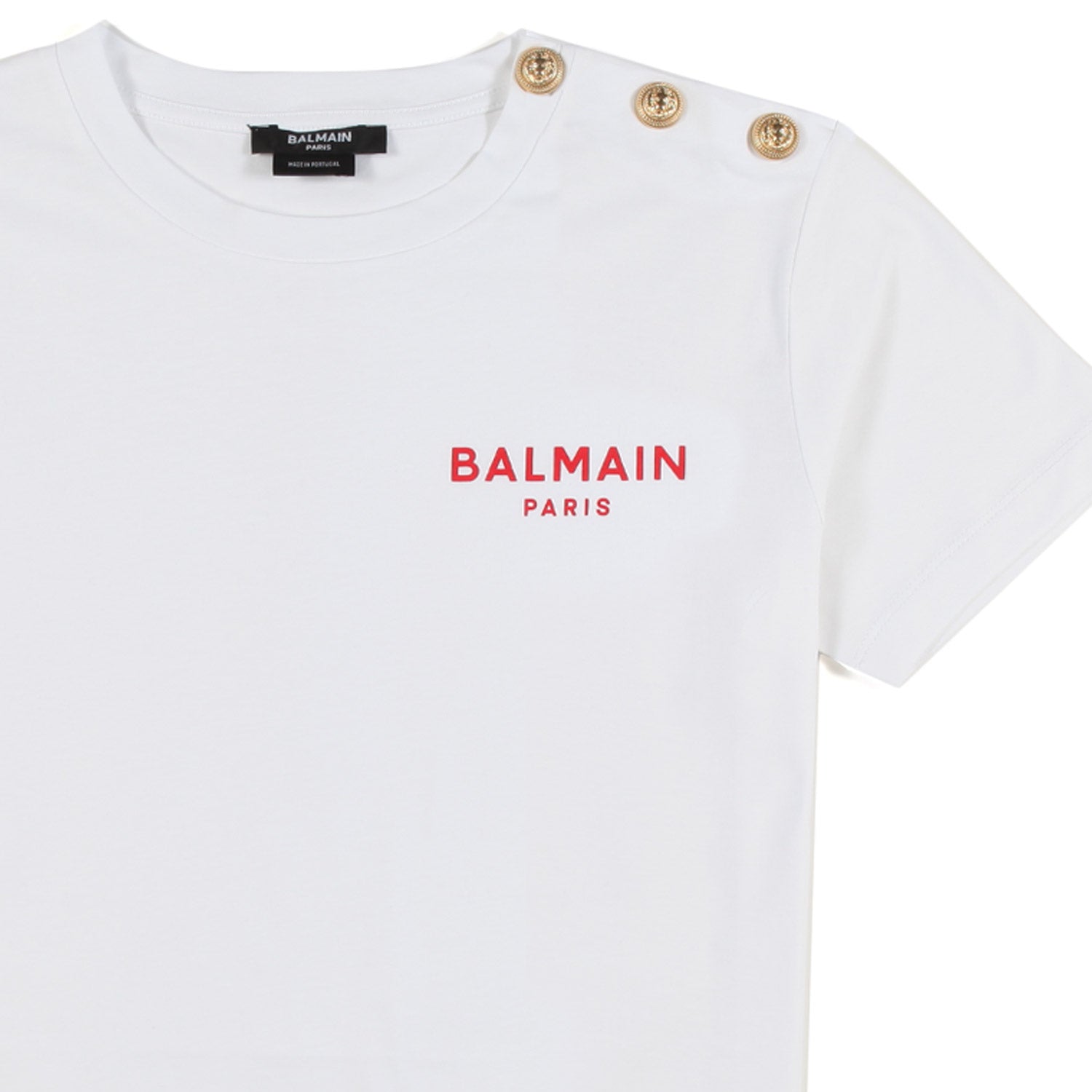 T-SHIRT BIANCA BAMBINA E TEEN CON MINI LOGO ROSSO - annameglio.com abbigliamento moda