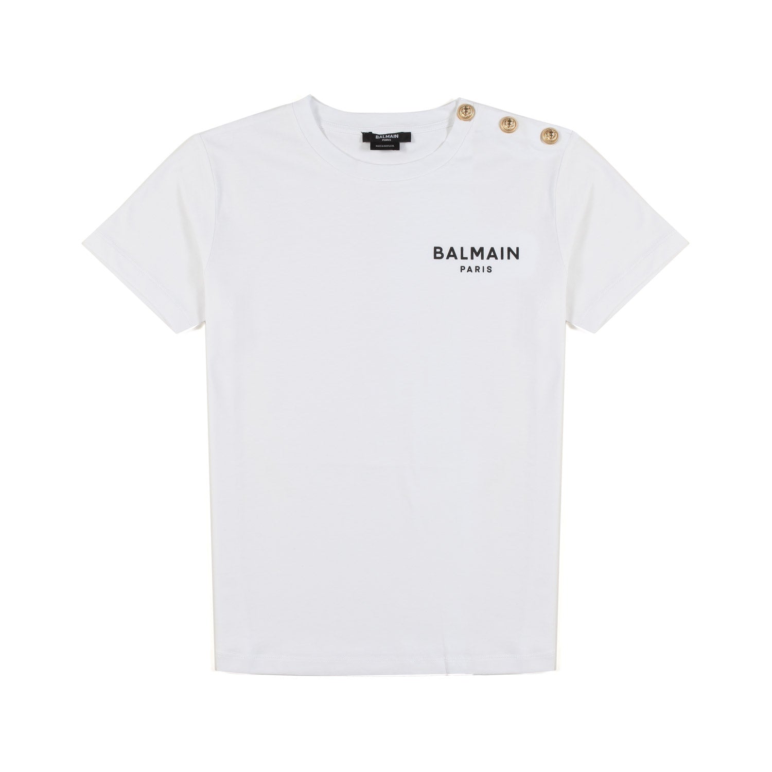 T-SHIRT BIANCA BAMBINA E TEEN CON MINI LOGO NERO - annameglio.com abbigliamento moda