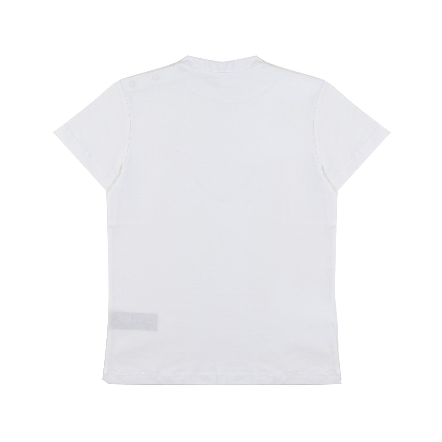 T-SHIRT BIANCA BAMBINA E TEEN CON MINI LOGO NERO - annameglio.com abbigliamento moda