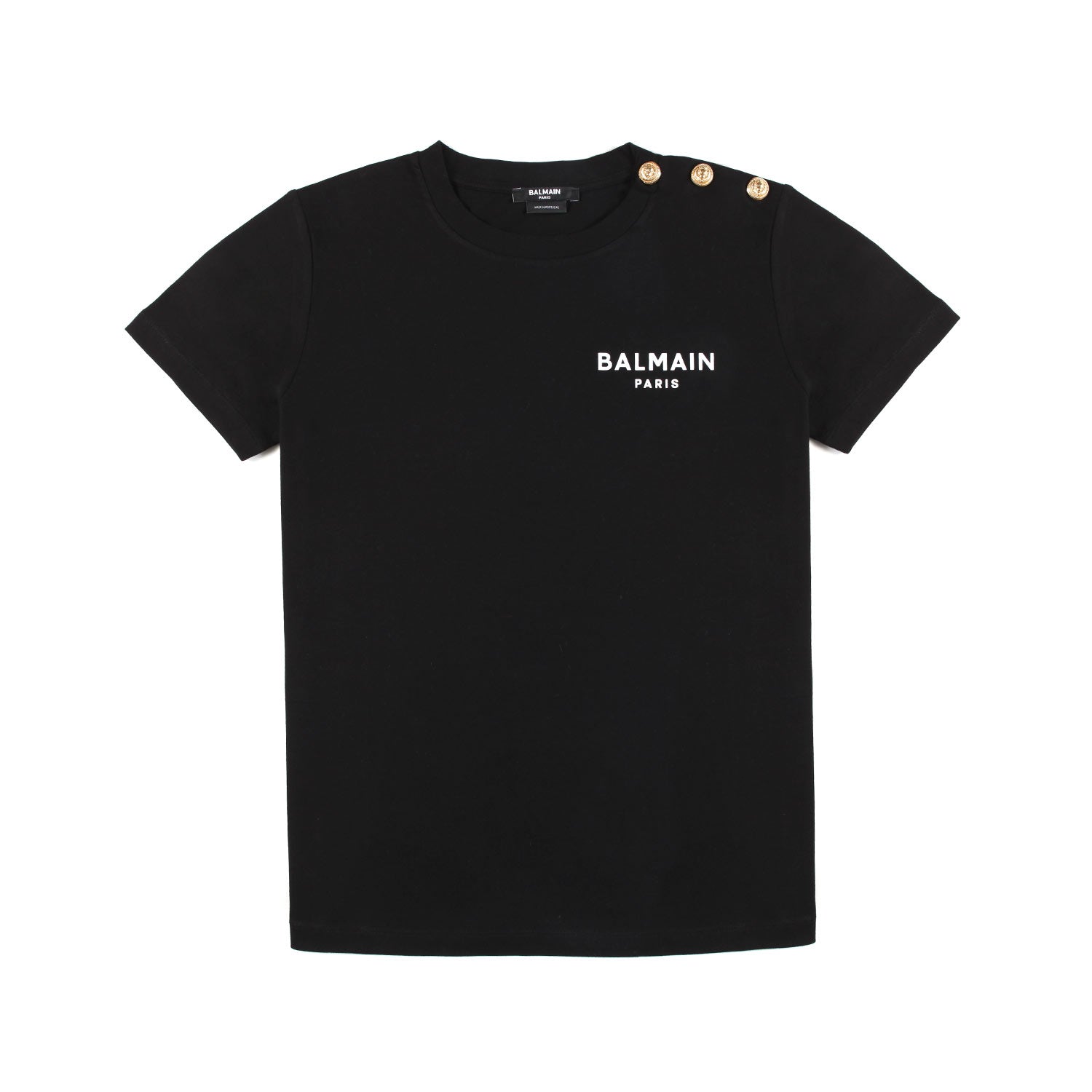 T-SHIRT NERA BAMBINA E TEEN CON MINI LOGO BIANCO - annameglio.com abbigliamento moda