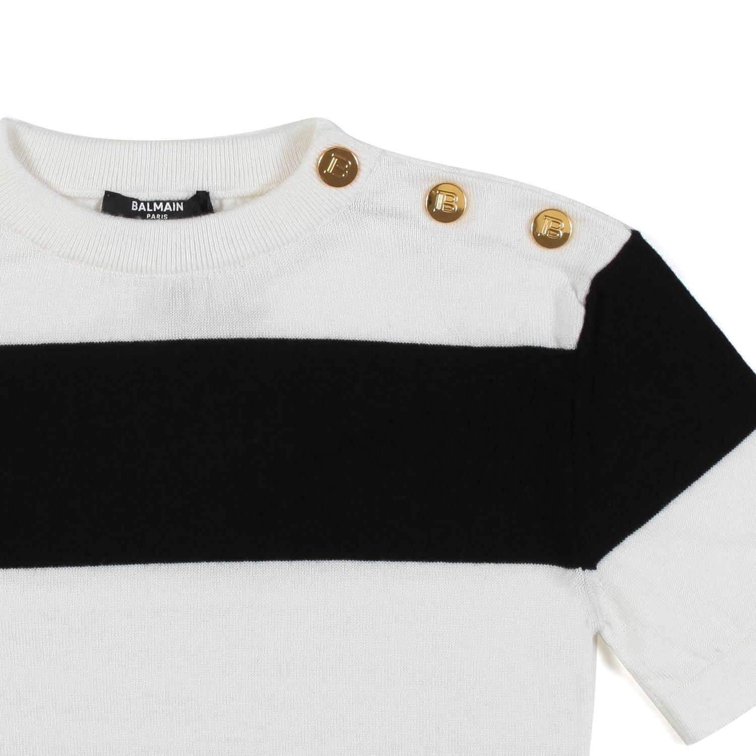 MAGLIA CROPPED BIANCA CON STRISCE NERE - annameglio.com abbigliamento moda