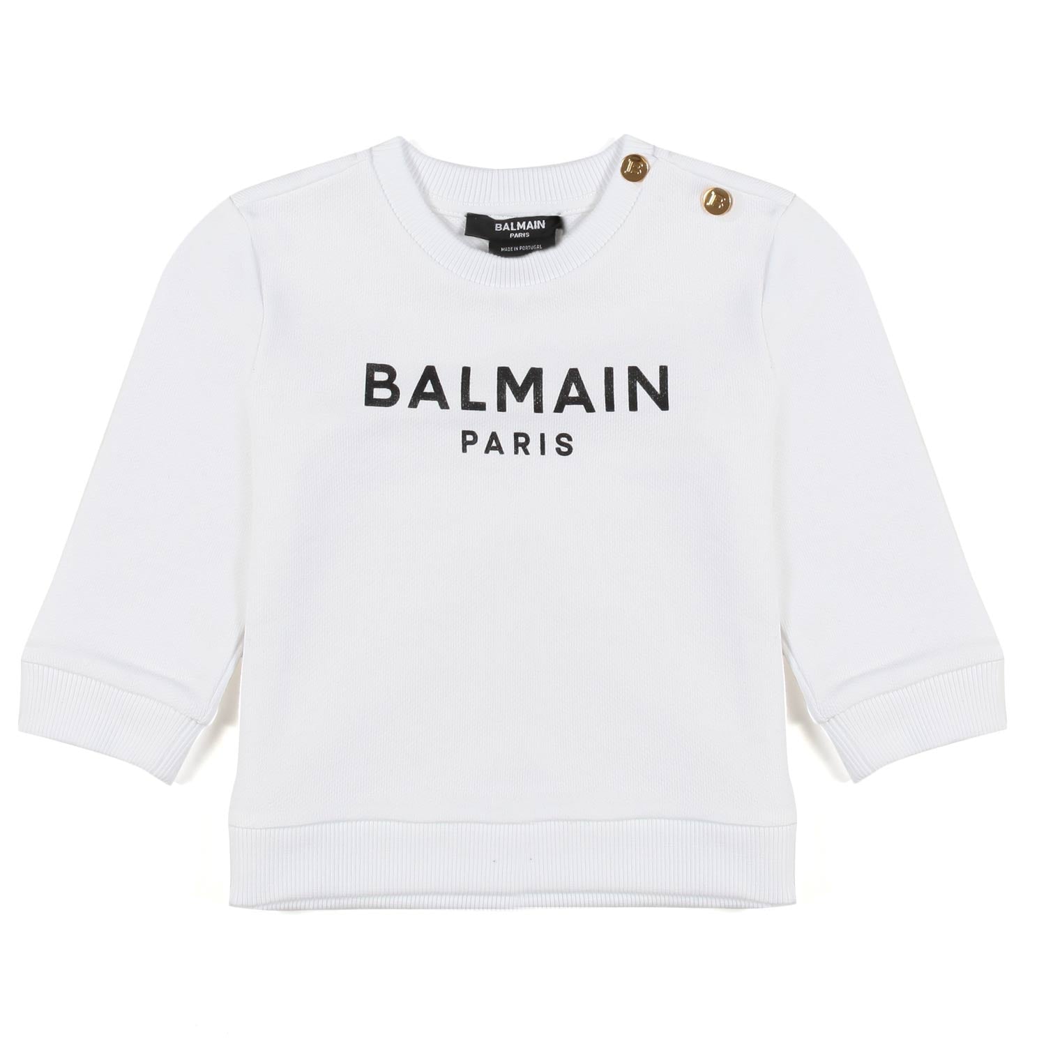 FELPA BIANCA CON LOGO NERO BIMBA - annameglio.com abbigliamento moda