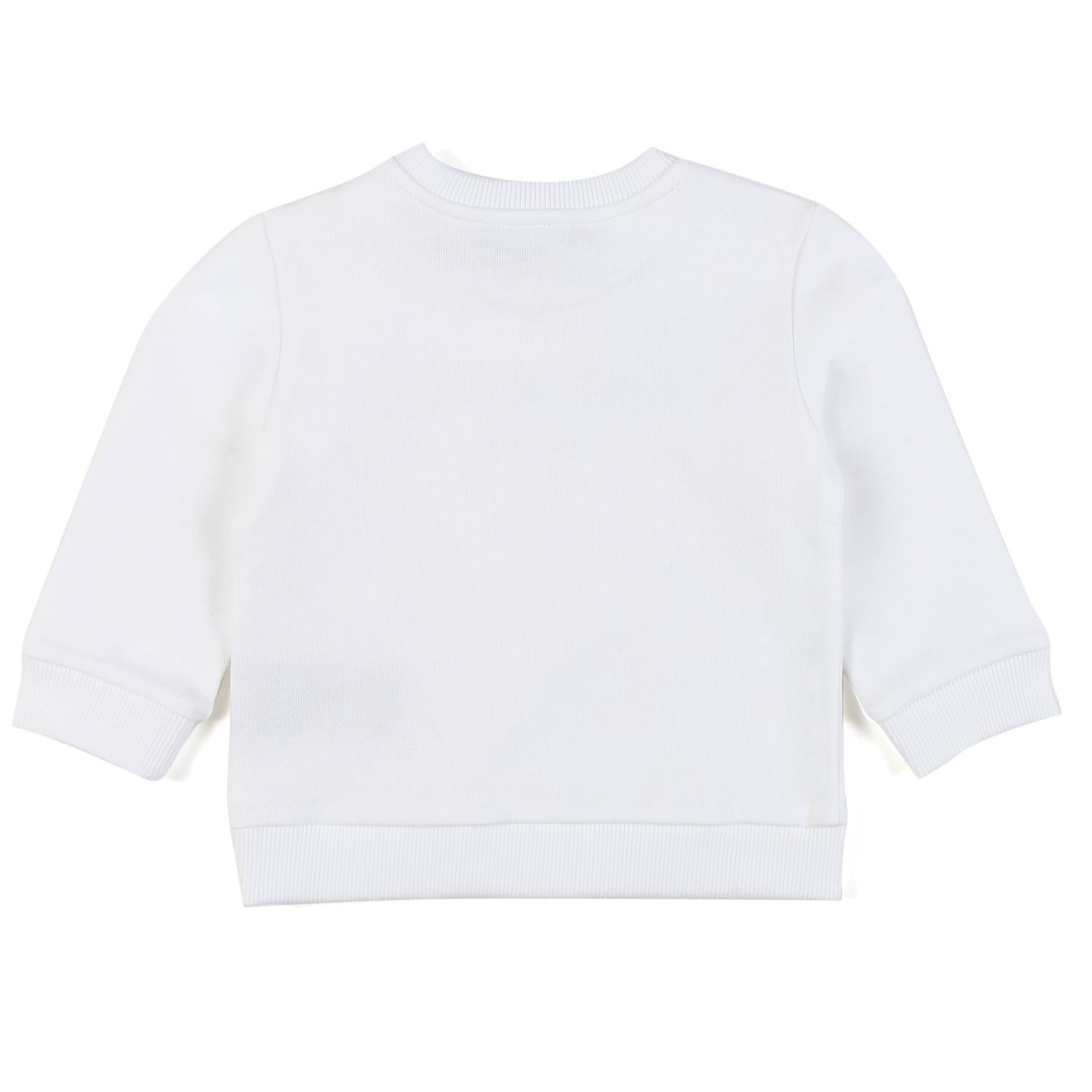 FELPA BIANCA CON LOGO NERO BIMBA - annameglio.com abbigliamento moda