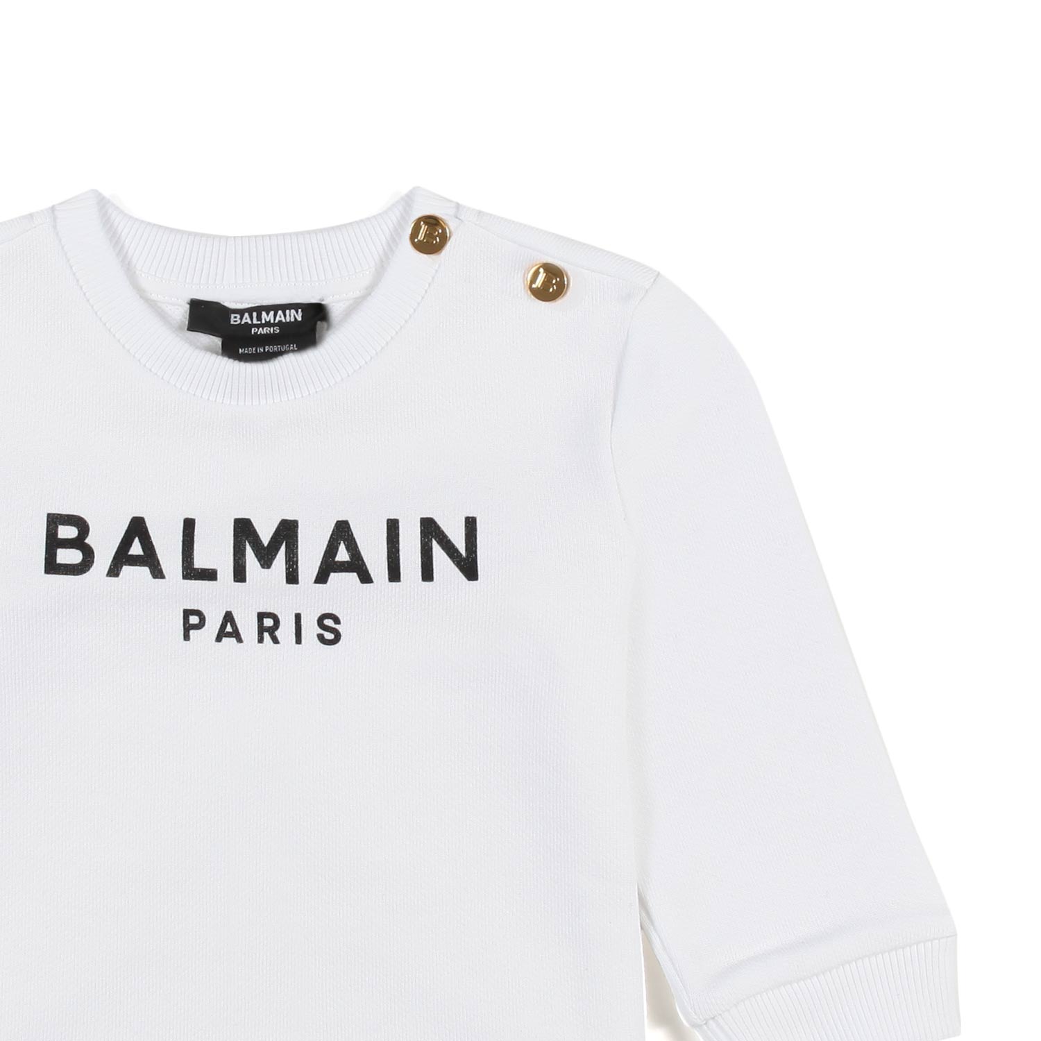 FELPA BIANCA CON LOGO NERO BIMBA - annameglio.com abbigliamento moda