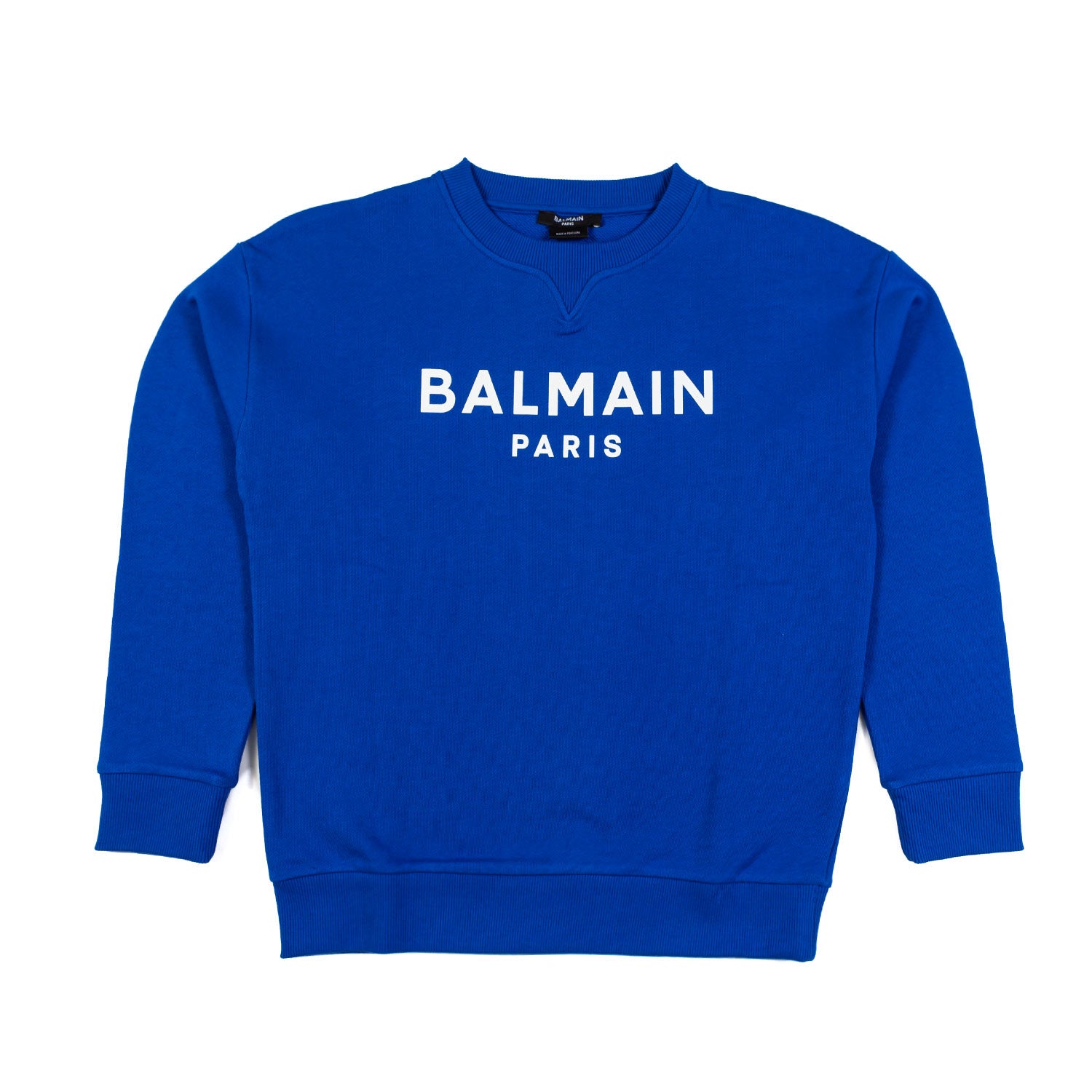 FELPA BLU ROYAL CON LOGO BIANCO BAMBINA E TEEN - annameglio.com abbigliamento moda