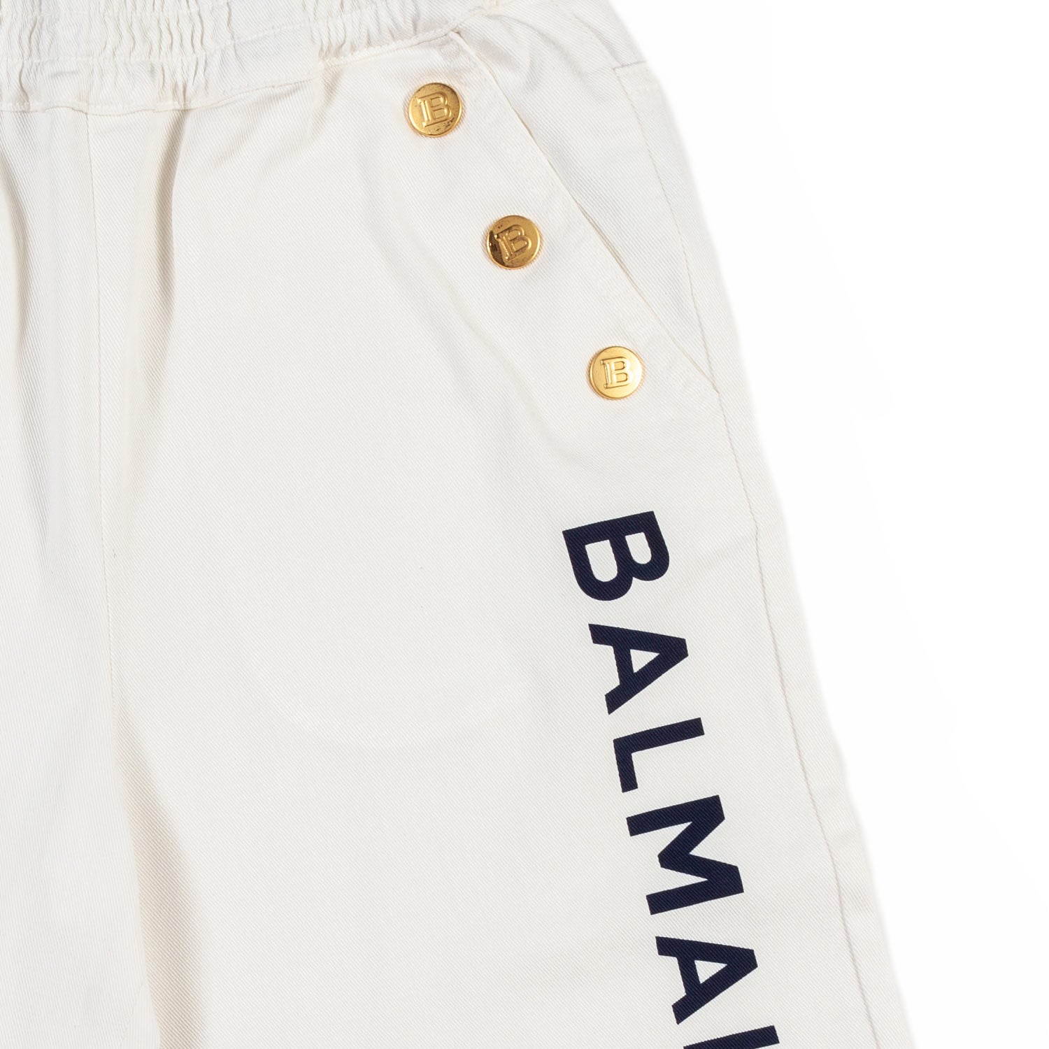 BERMUDA BIANCO CON BOTTONI ORO BAMBINA E TEEN - annameglio.com abbigliamento moda