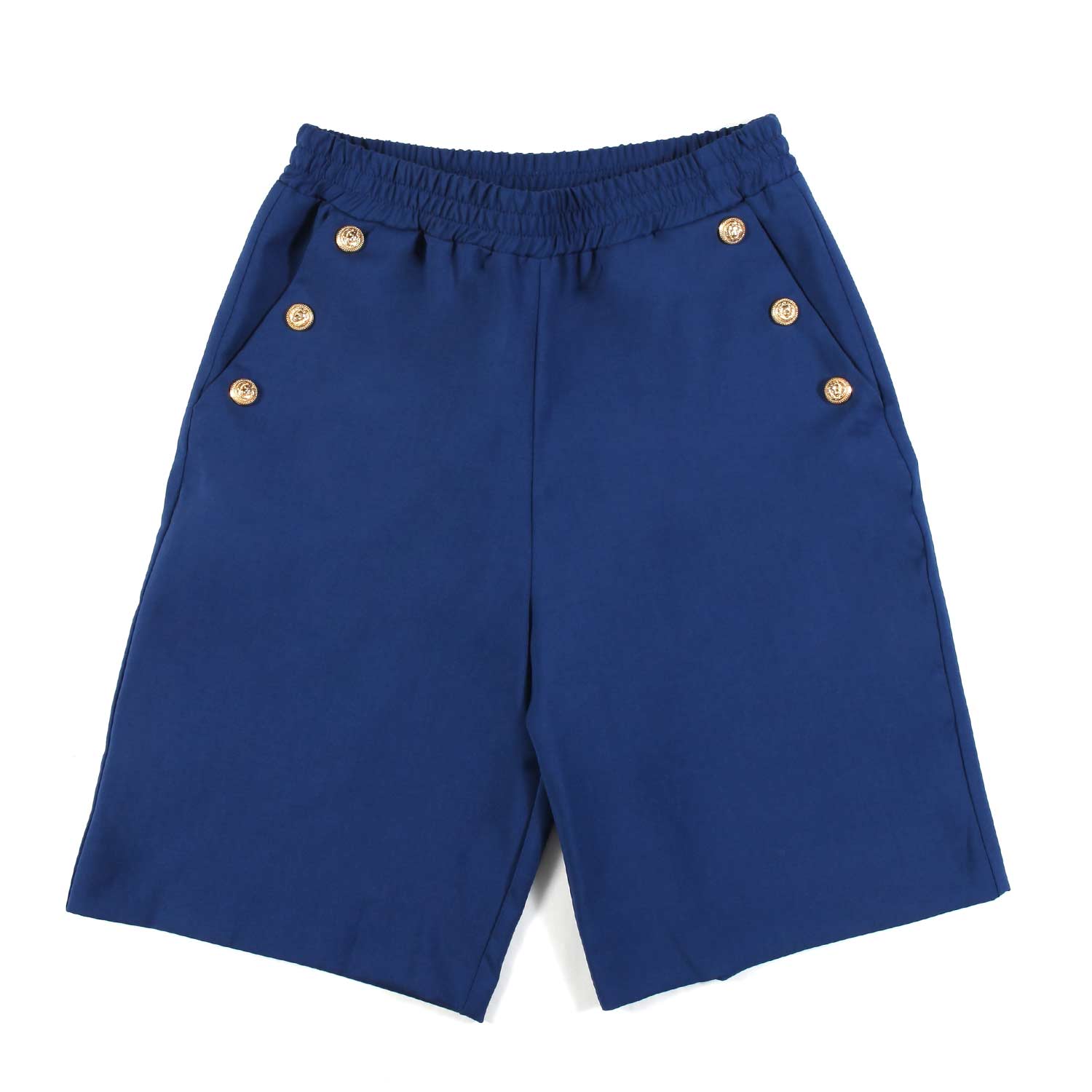Shorts blu ragazza in felpa di cotone organico - annameglio.com abbigliamento moda