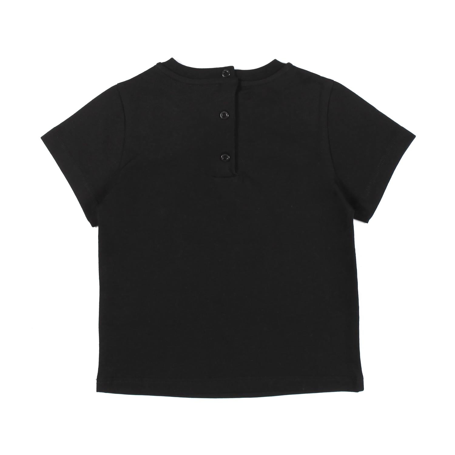 T-SHIRT NERA CON LOGO BIANCO BIMBA - annameglio.com abbigliamento moda