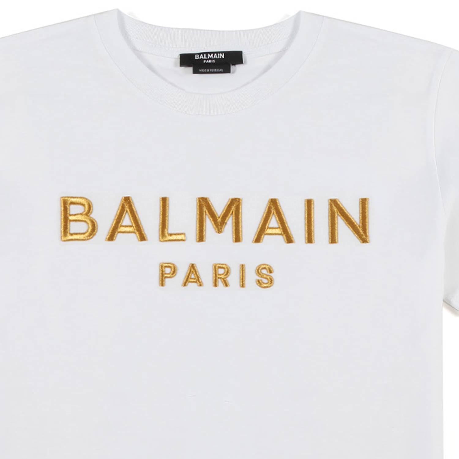 T-SHIRT BIANCA BAMBINA E TEEN CON LOGO ORO - annameglio.com abbigliamento moda