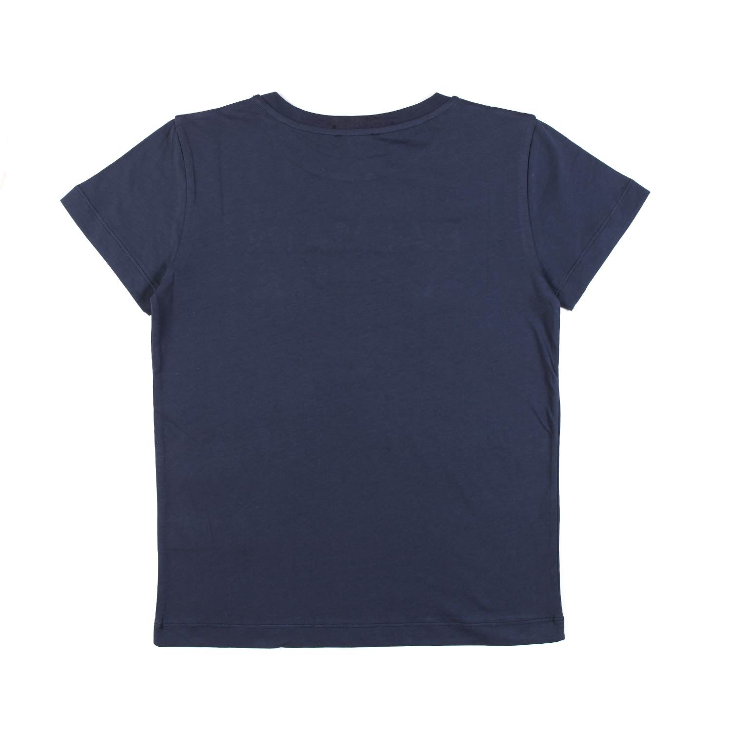 T-SHIRT BLU BAMBINA E TEEN CON LOGO ORO - annameglio.com abbigliamento moda