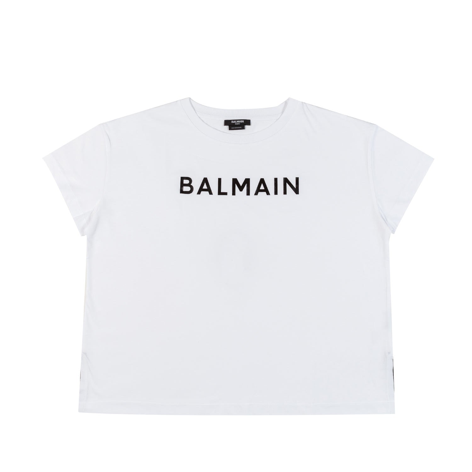 T-SHIRT BOXY BIANCA CHIARO CON LOGO NERO - annameglio.com abbigliamento moda