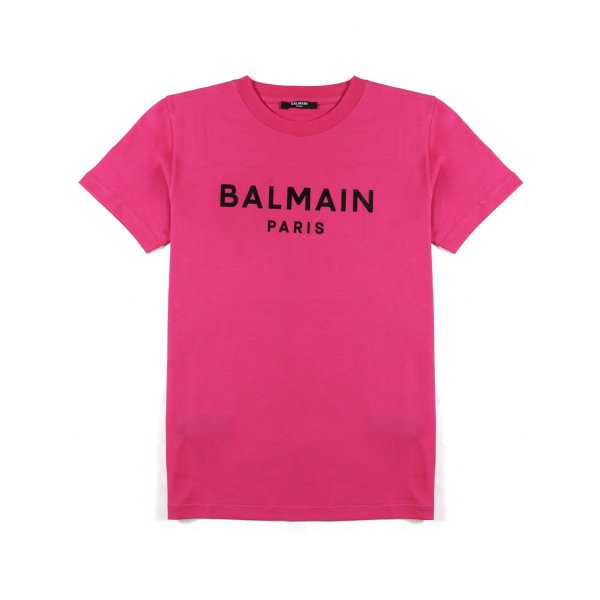 T-SHIRT FUCSIA BAMBINA E TEEN CON LOGO NERO - annameglio.com abbigliamento moda