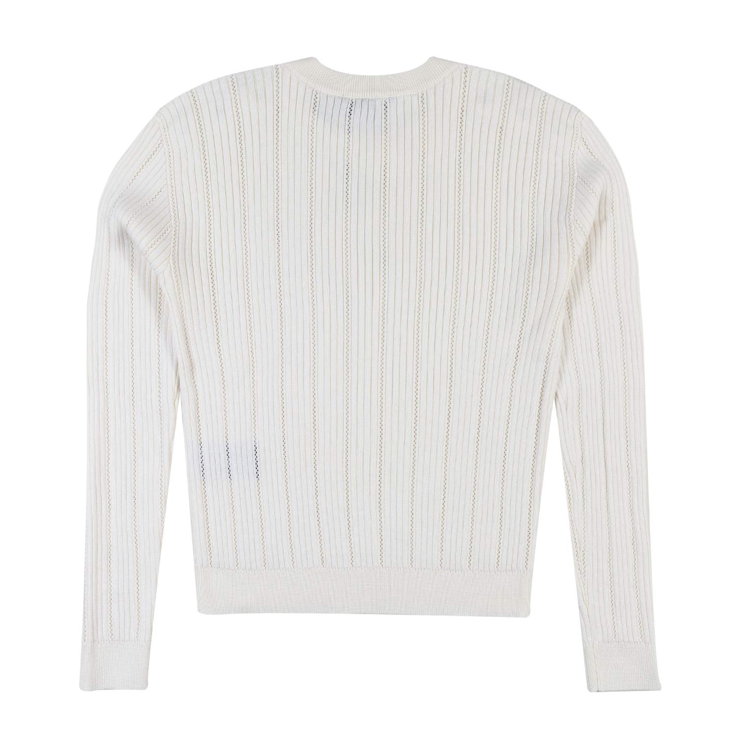 PULLOVER BIANCO LATTE CON BOTTONI ORO BAMBINA TEEN - annameglio.com abbigliamento moda