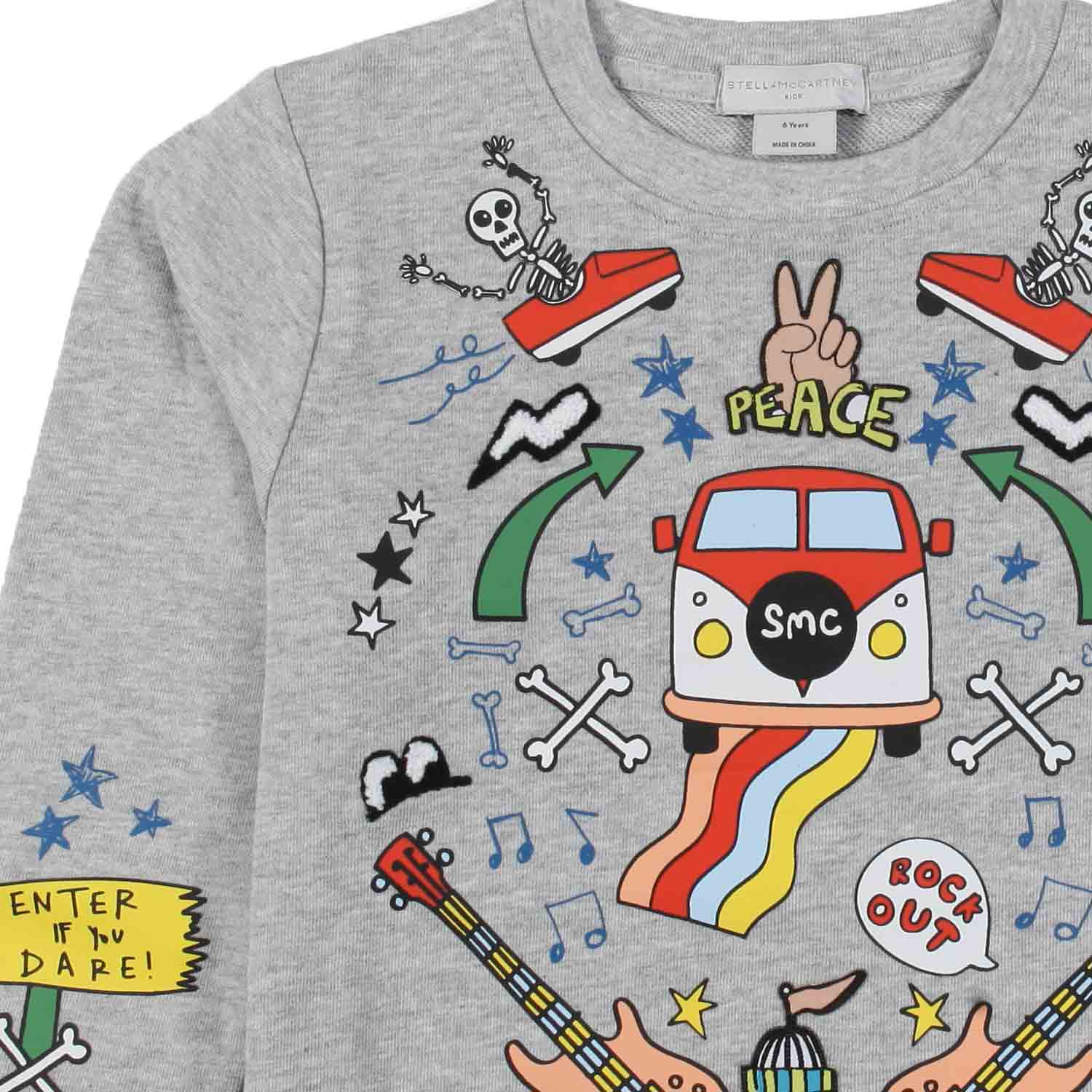 FELPA GRIGIA E MULTICOLOR BAMBINA E BAMBINO - annameglio.com abbigliamento moda