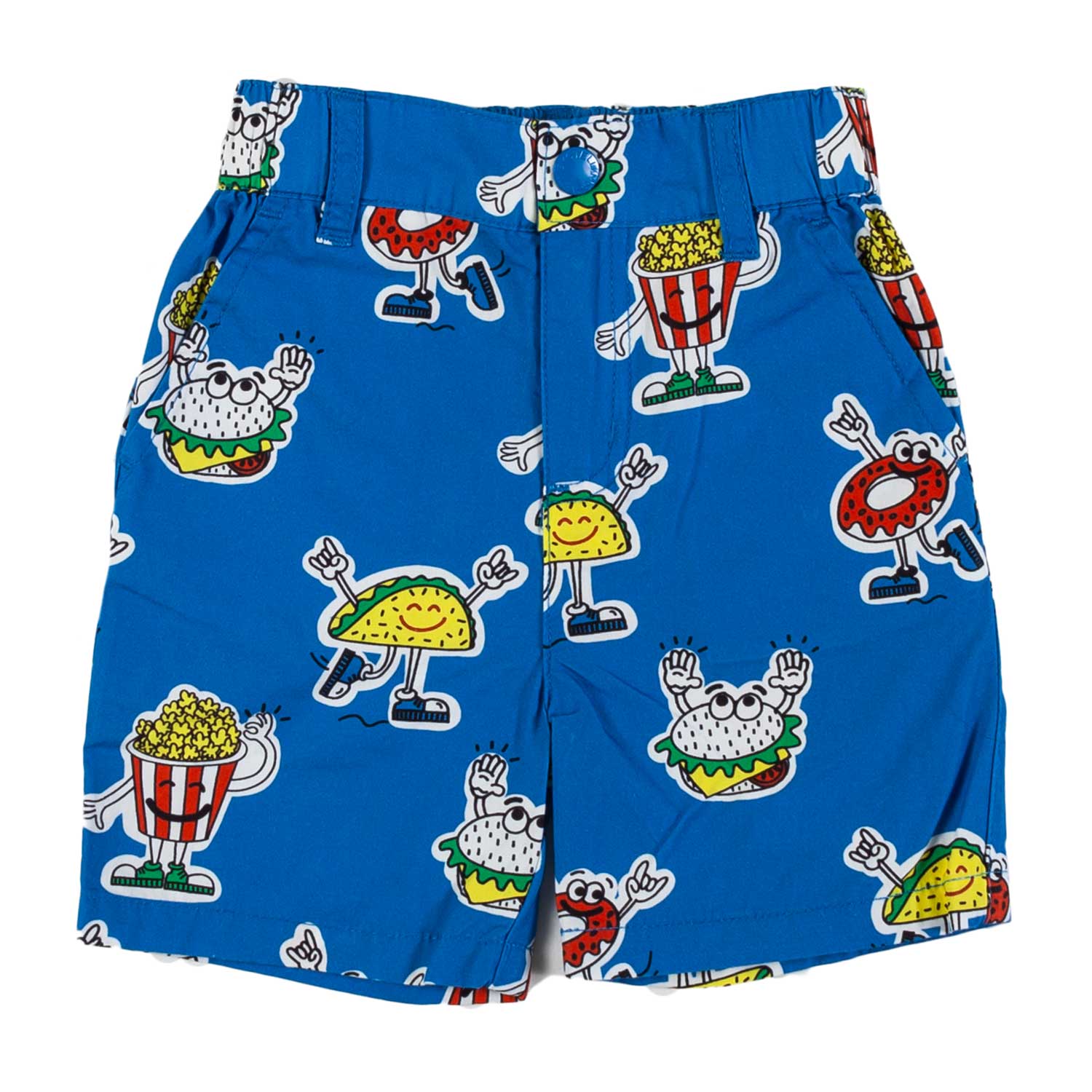 BERMUDA BLU CON STAMPE MULTICOLOR BIMBO - annameglio.com abbigliamento moda