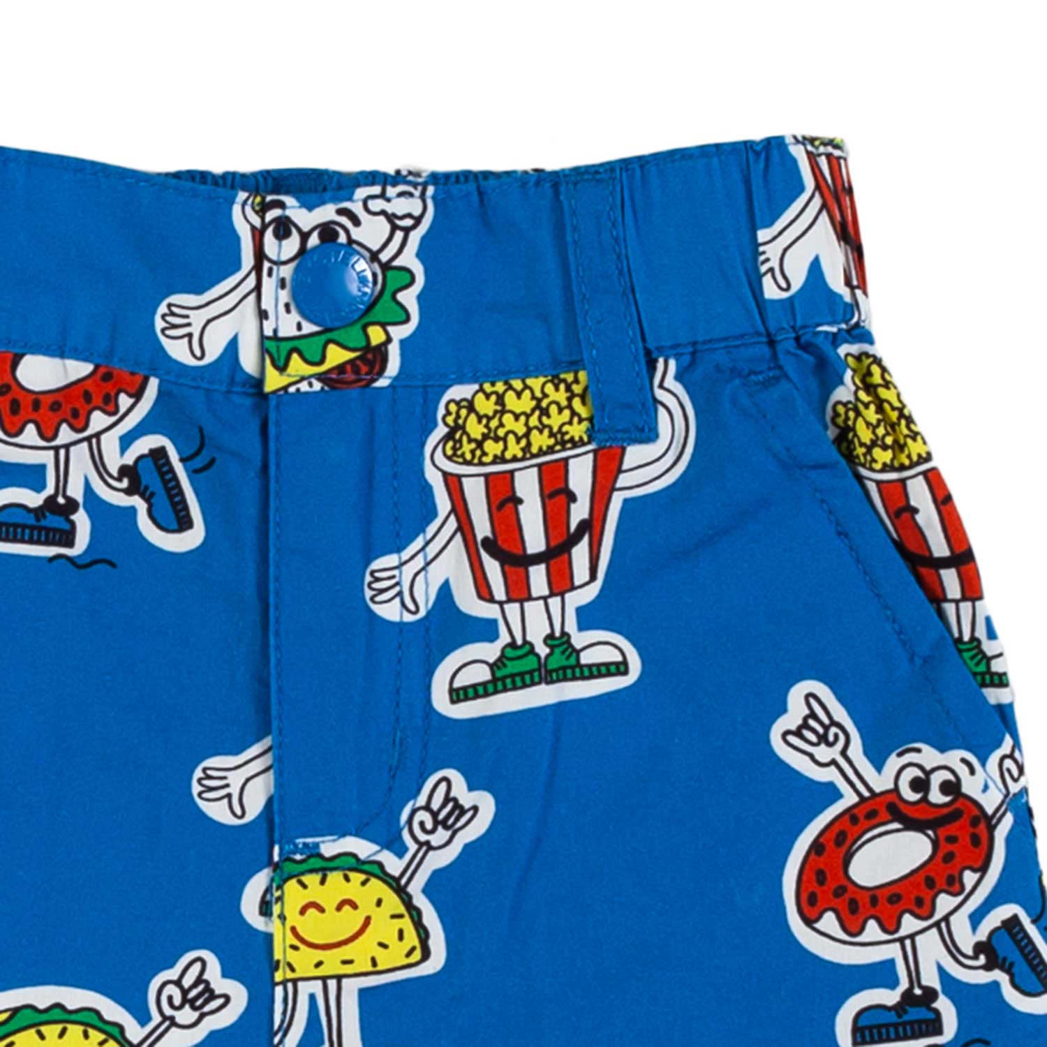 BERMUDA BLU CON STAMPE MULTICOLOR BIMBO - annameglio.com abbigliamento moda