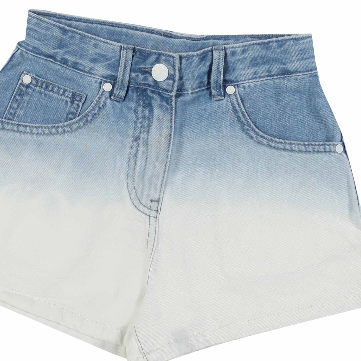 SHORTS DENIM SFUMATO BLU E BIANCO BAMBINA E TEEN - annameglio.com abbigliamento moda