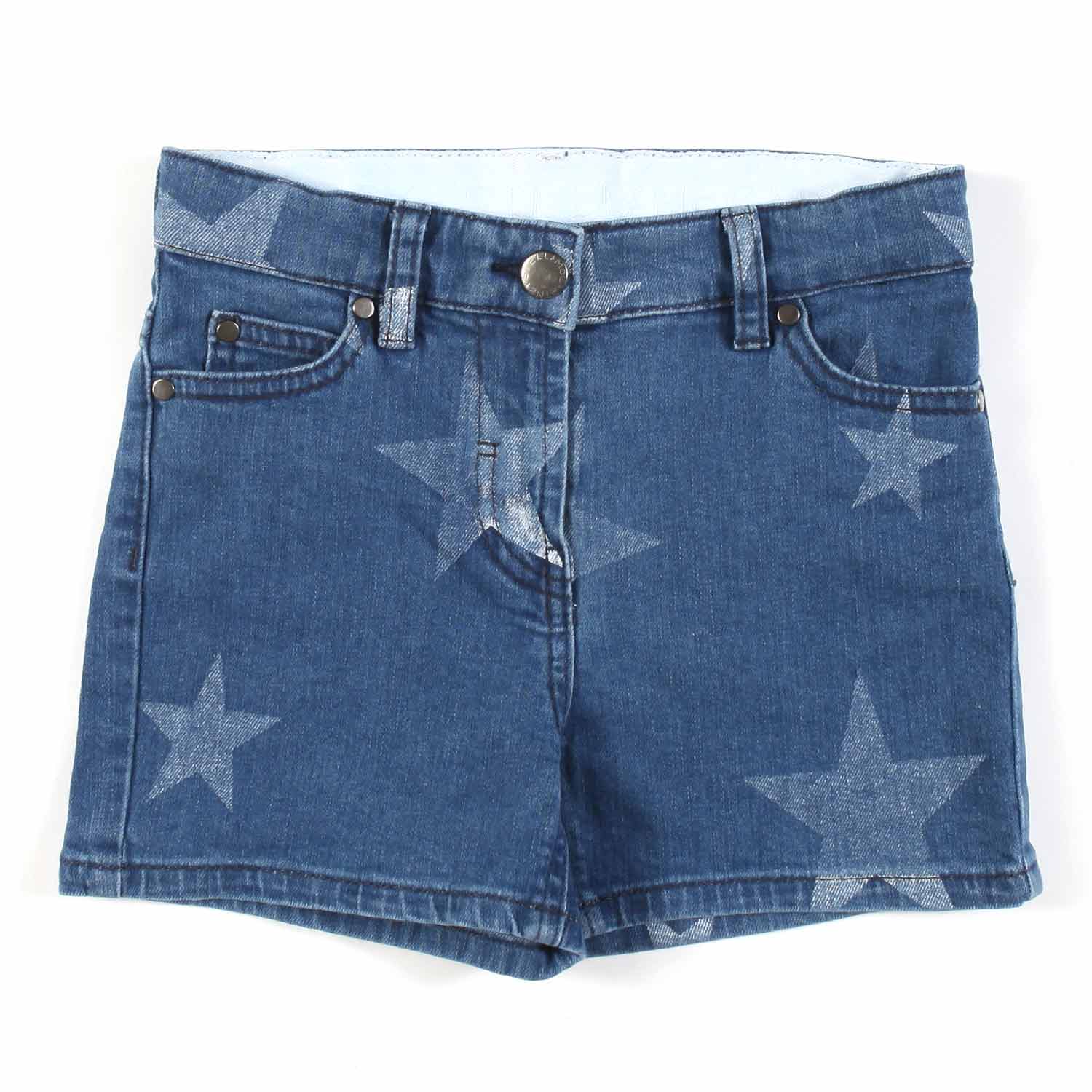 SHORTS DENIM BLU CON STELLE BAMBINA E TEEN - annameglio.com abbigliamento moda