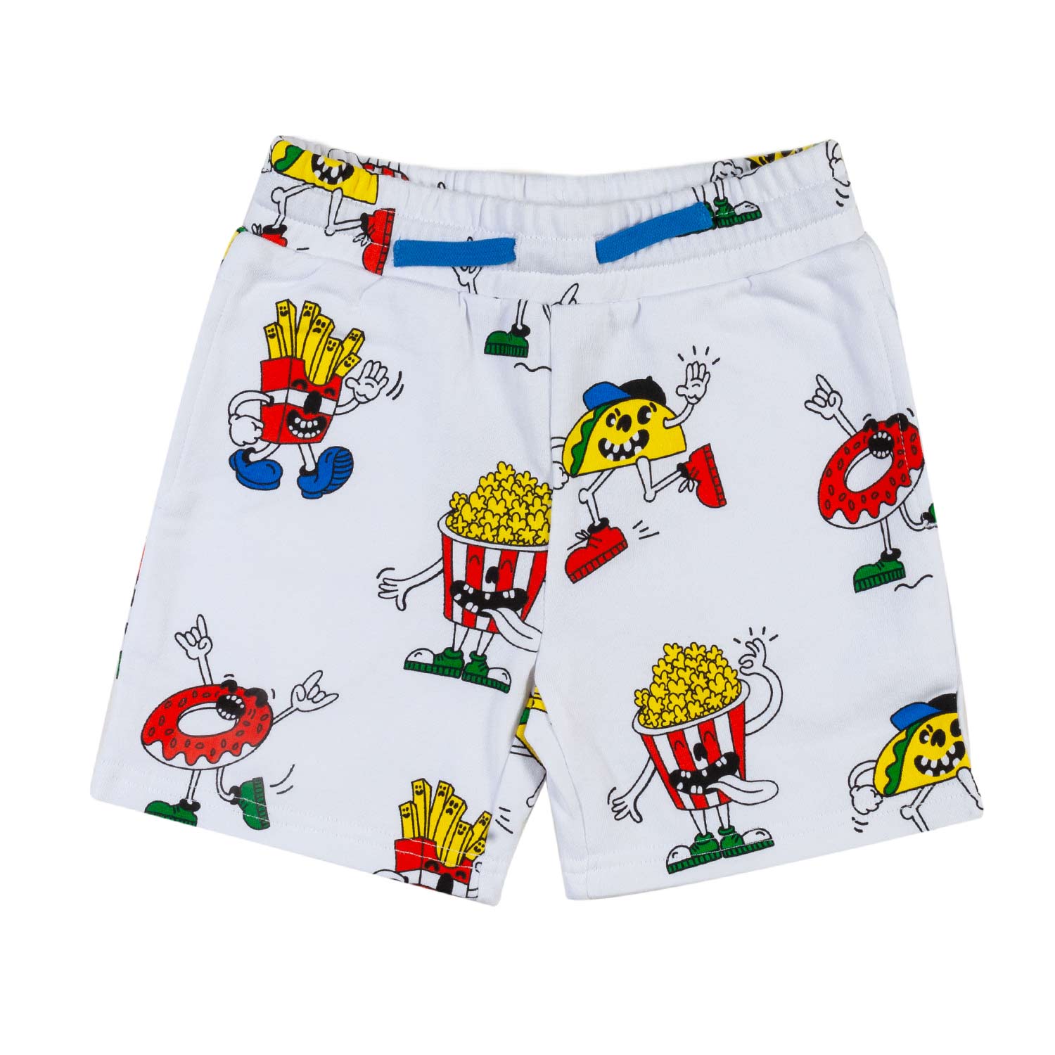 Pantaloncini bianchi stampa fast food - annameglio.com abbigliamento moda