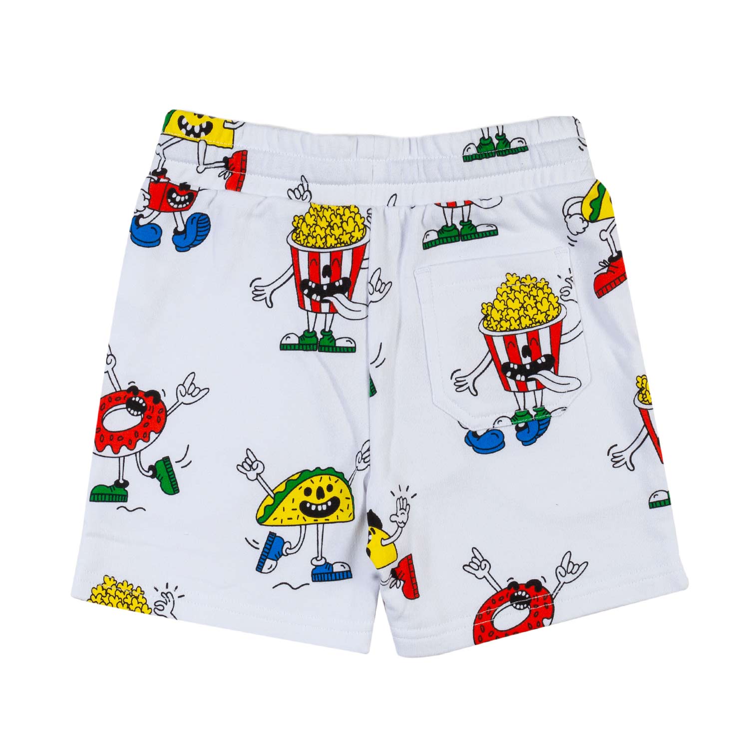 Pantaloncini bianchi stampa fast food - annameglio.com abbigliamento moda