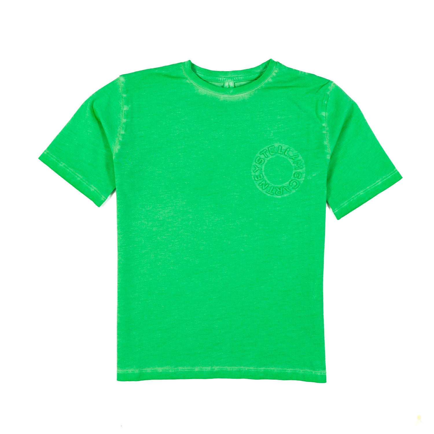 T-shirt verde con logo in rilievo - annameglio.com abbigliamento moda