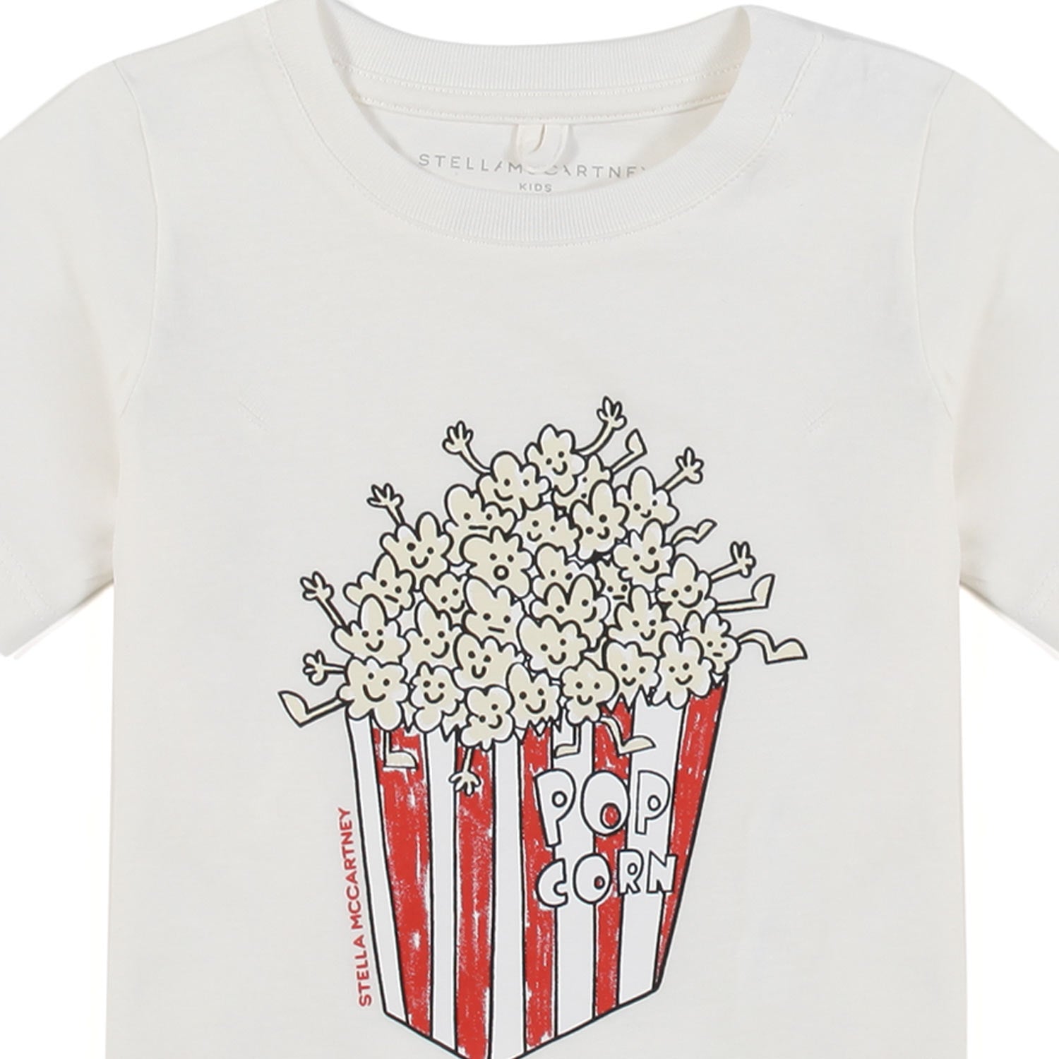 T-SHIRT UNISEX BIANCO CALDO CON STAMPA POP-CORN - annameglio.com abbigliamento moda