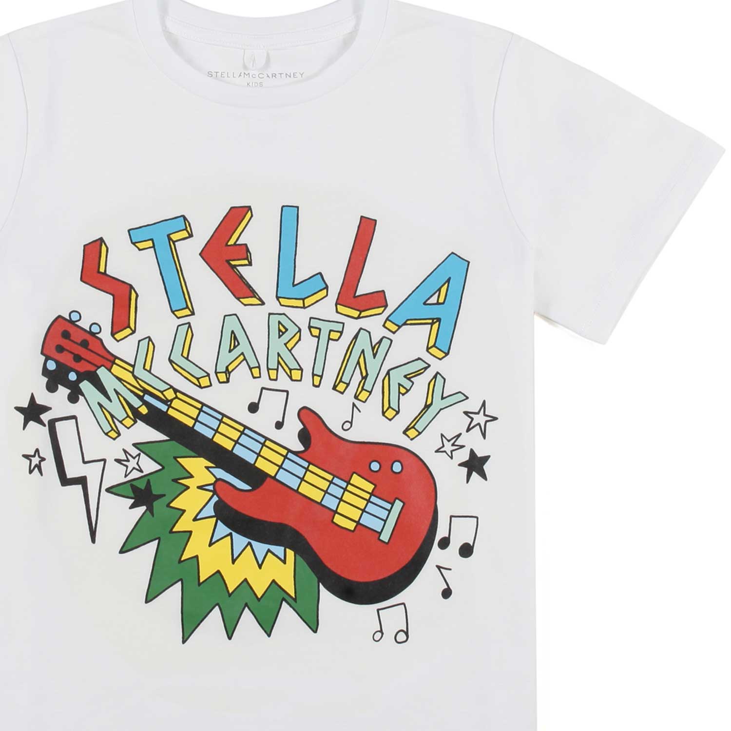 T-SHIRT UNISEX BIANCO CALDO CON STAMPA CHITARRA - annameglio.com abbigliamento moda