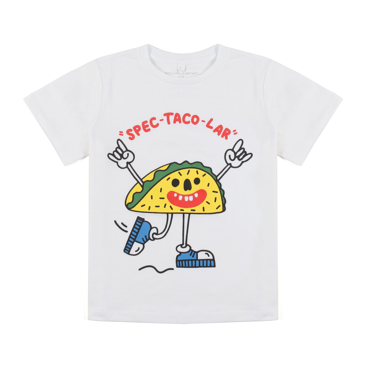 T-SHIRT UNISEX BIANCA CON TACO MULTICOLOR - annameglio.com abbigliamento moda
