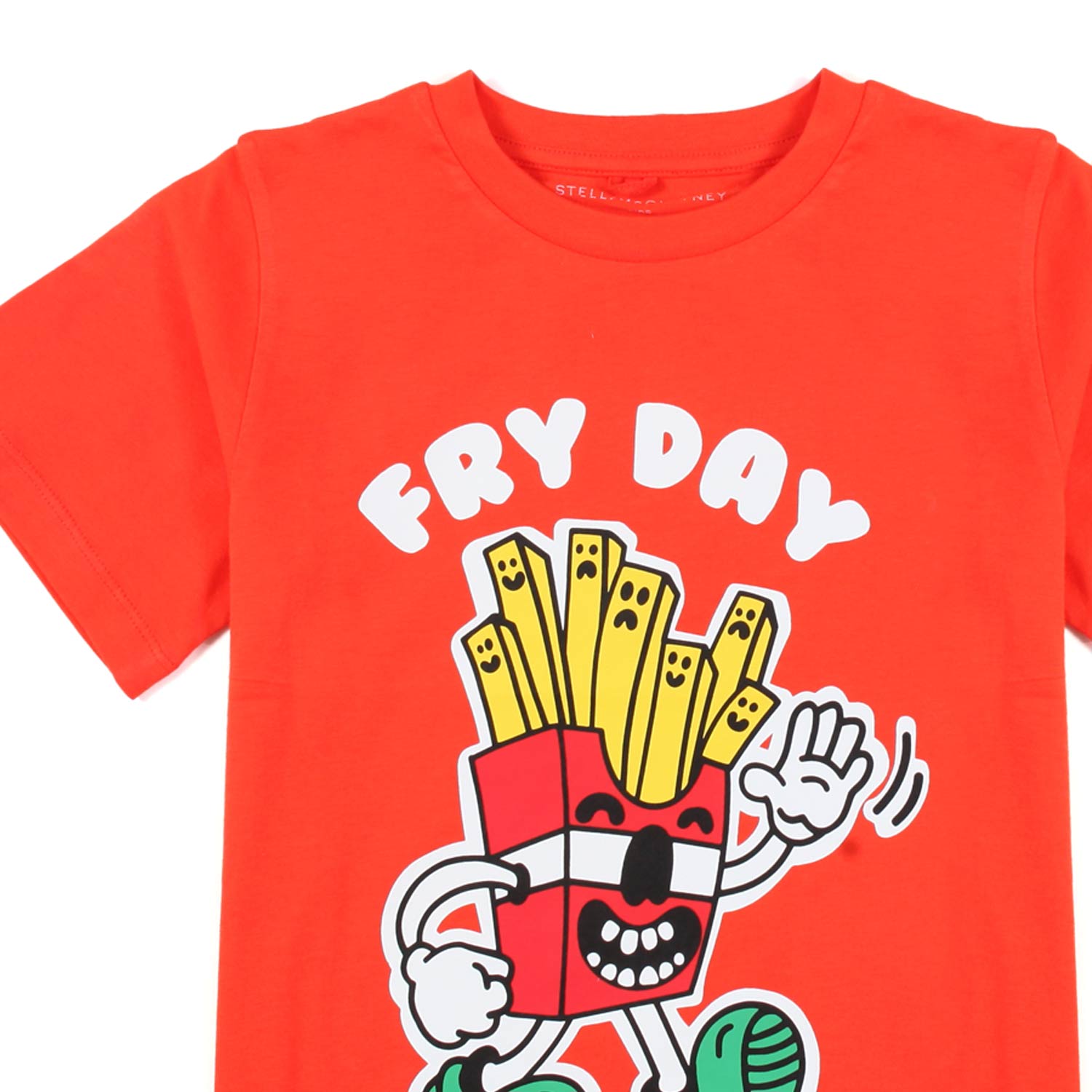 T-SHIRT UNISEX ARANCIONE CON STAMPA FRIES - annameglio.com abbigliamento moda