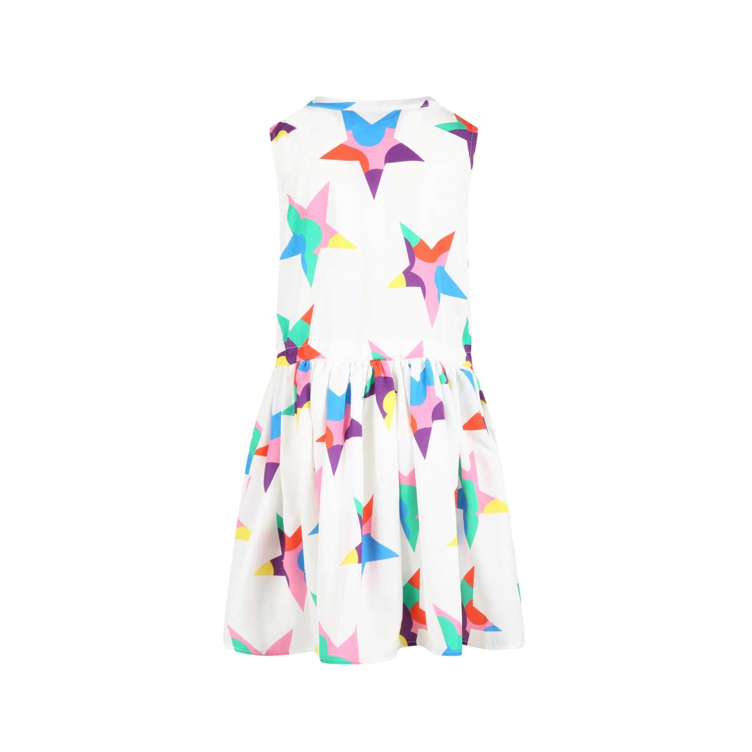 ABITO BIANCO CON STELLE MULTICOLOR BAMBINA - annameglio.com abbigliamento moda