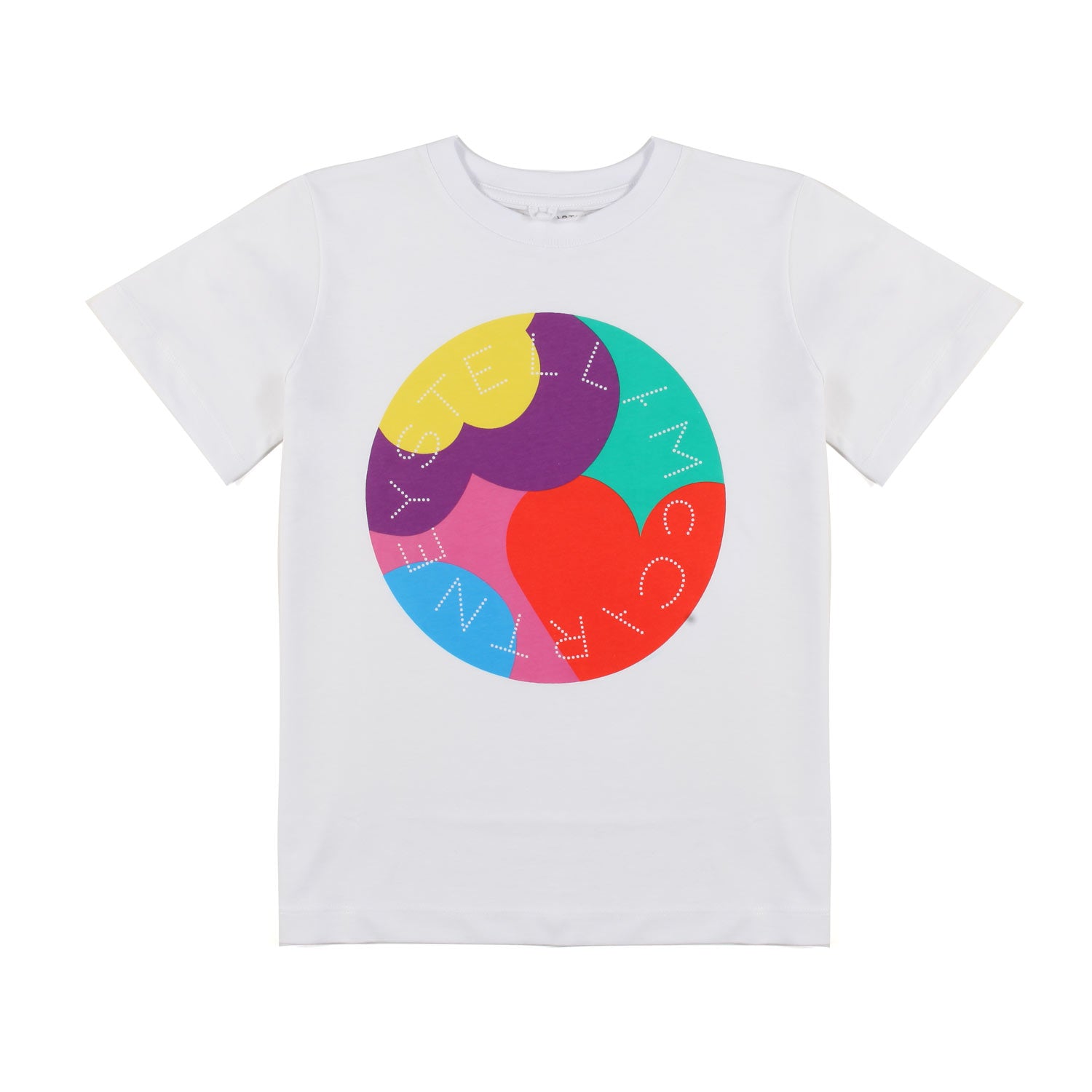 T-SHIRT BIANCA CON STAMPA COLORATA BAMBINA E TEEN - annameglio.com abbigliamento moda