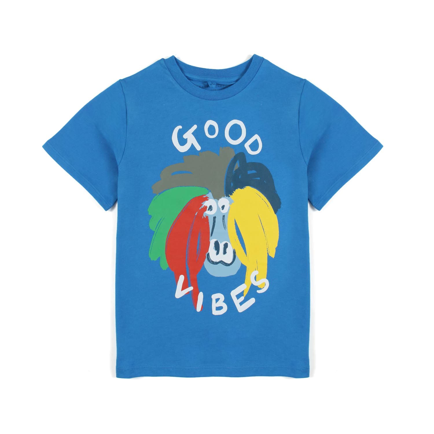 T-SHIRT GOOD VIBES BLU BAMBINA E BAMBINO - annameglio.com abbigliamento moda