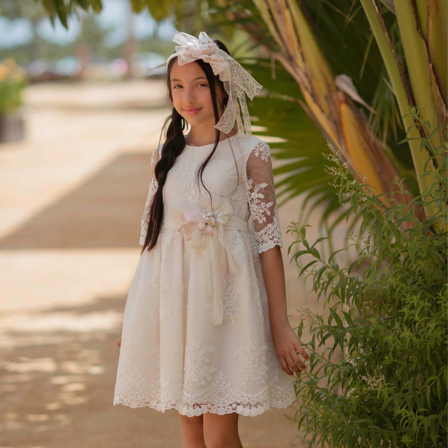 ABITO CIPRIA PALLIDO IN TULLE E PIZZO - annameglio.com abbigliamento moda