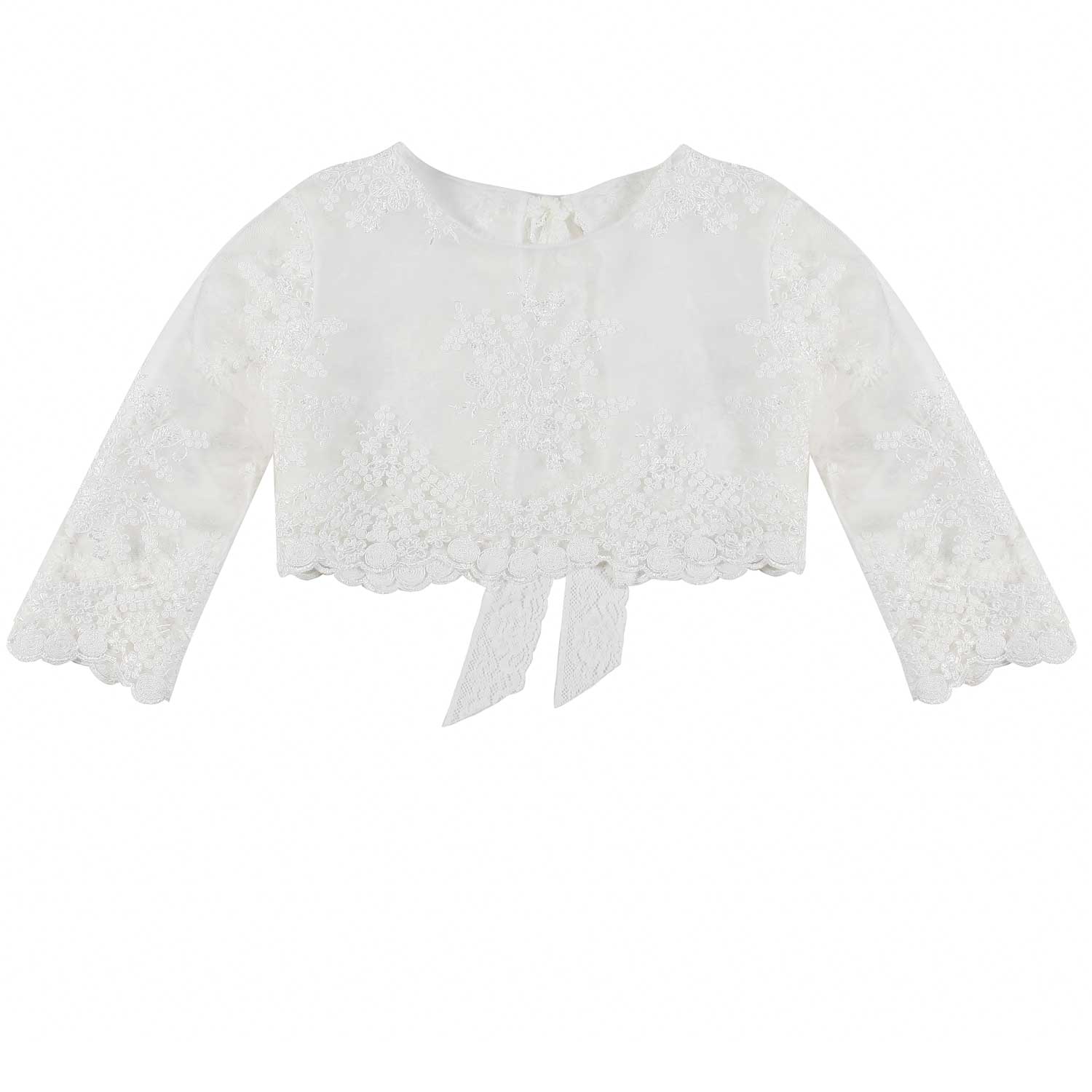 COPRISPALLE BIANCO IN PIZZO BAMBINA E TEENAGER - annameglio.com abbigliamento moda