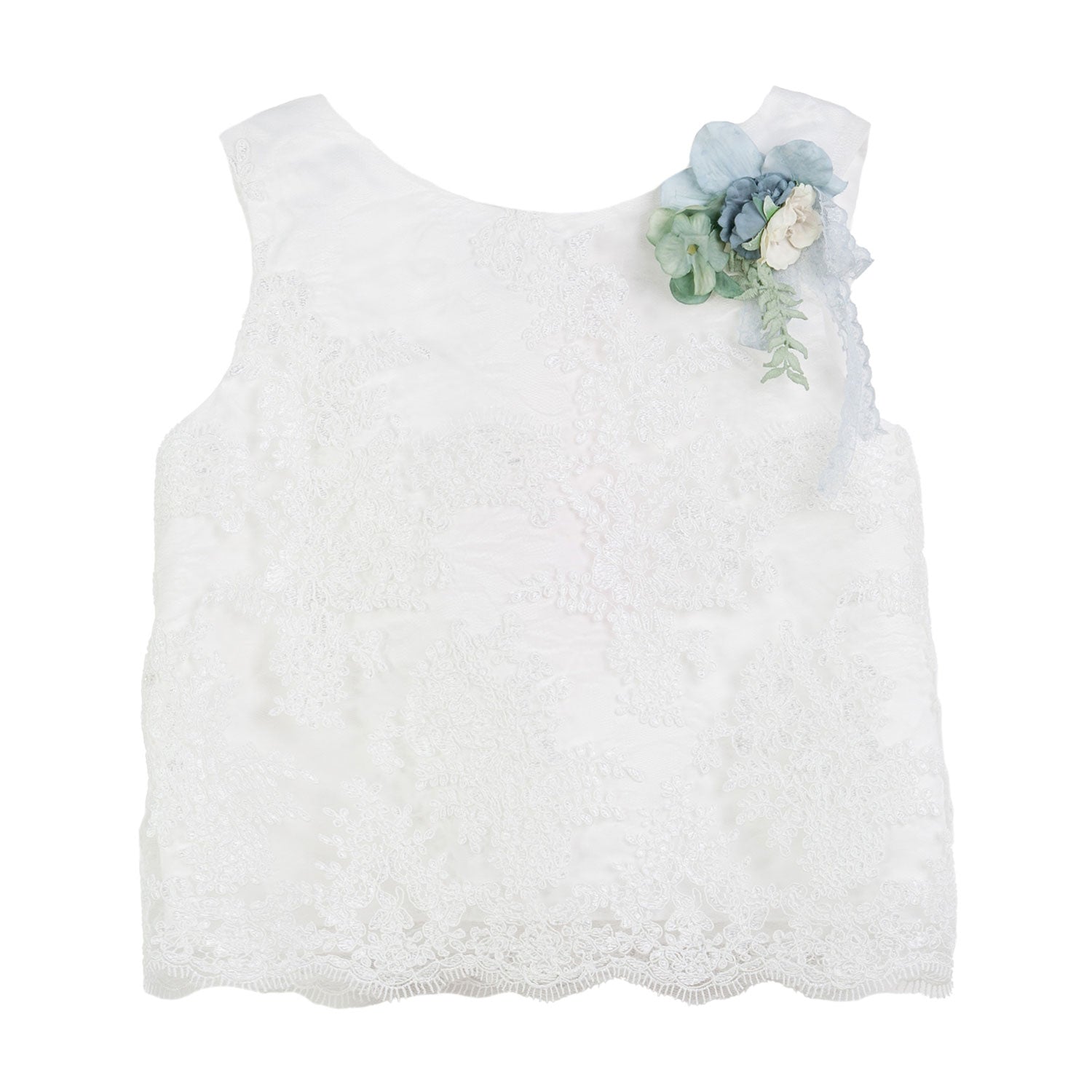 ABITO DUE PEZZI BIANCO E CELESTE IN TULLE E PIZZO - annameglio.com abbigliamento moda