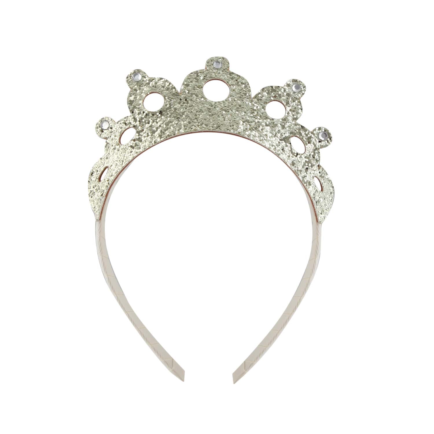 CERCHIETTO QUEEN ORO CHIARO E PANNA BAMBINA - annameglio.com abbigliamento moda