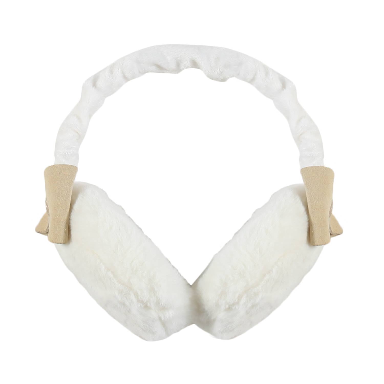 PARAORECCHIE ECO FUR BIANCO BAMBINA - annameglio.com abbigliamento moda