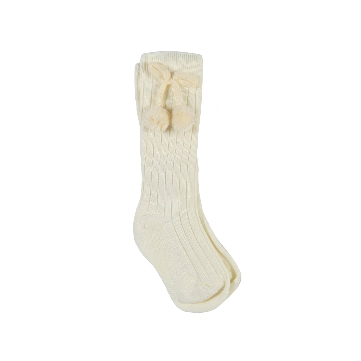 CALZINI BEIGE CON POMPON BAMBINA - annameglio.com abbigliamento moda