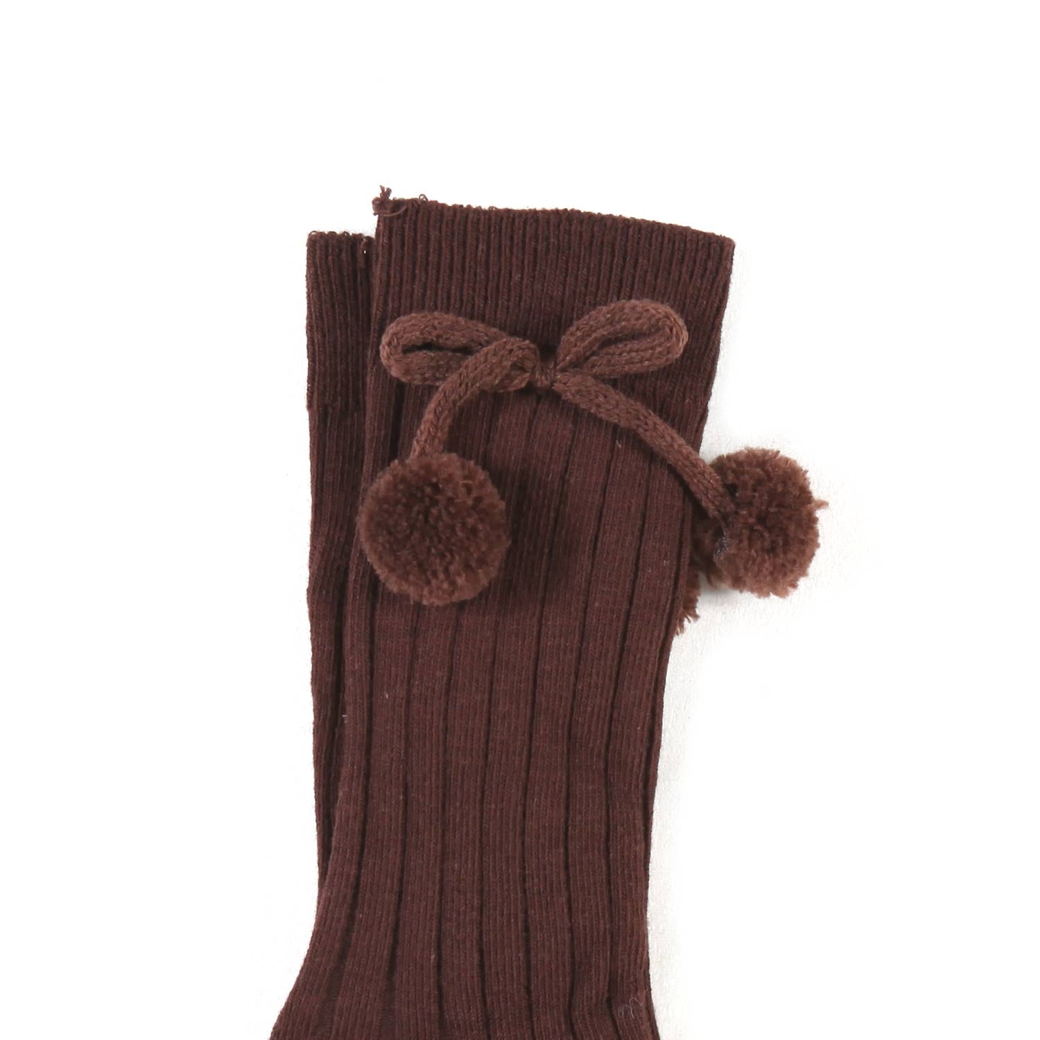 CALZINI MARRONI CON POMPON BAMBINA - annameglio.com abbigliamento moda
