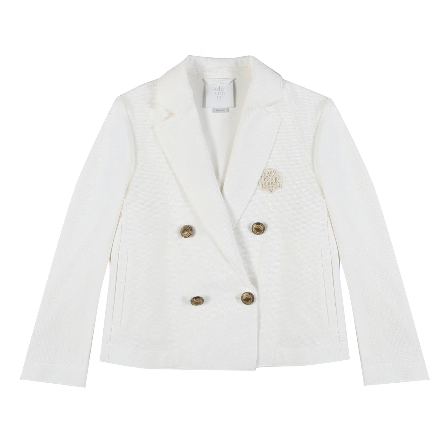 BLAZER PIQUET DOPPIOPETTO OFF WHITE - annameglio.com abbigliamento moda