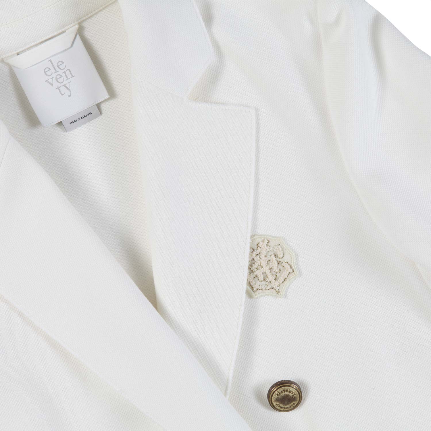 BLAZER PIQUET DOPPIOPETTO OFF WHITE - annameglio.com abbigliamento moda