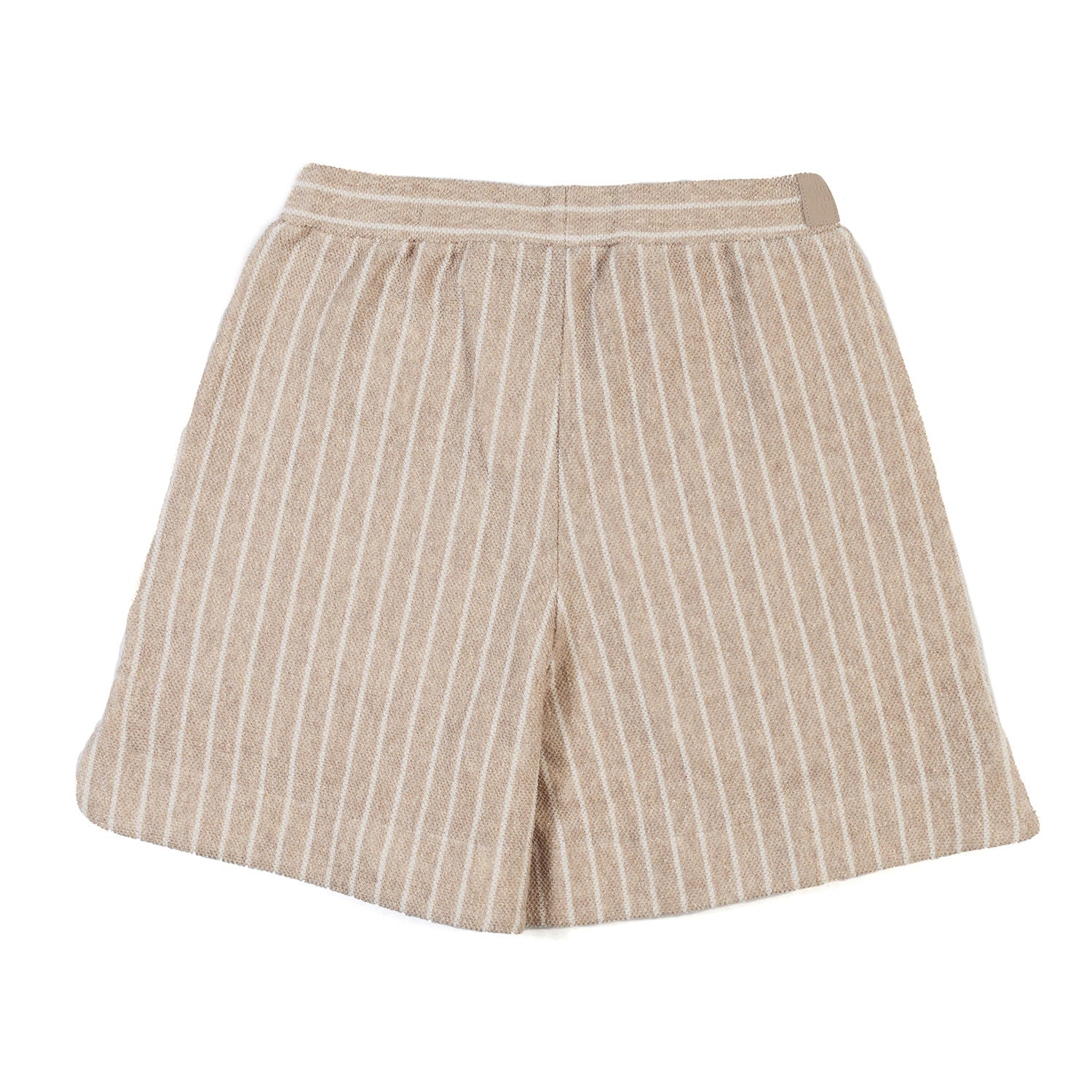 SHORTS BEIGE A RIGHE BIANCHE BAMBINA E TEENAGER - annameglio.com abbigliamento moda